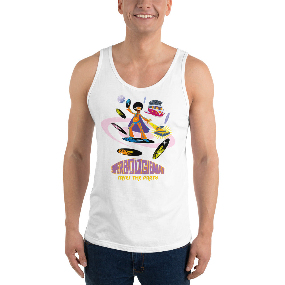 Unisex Tank Top Superboogieman Saves the Party