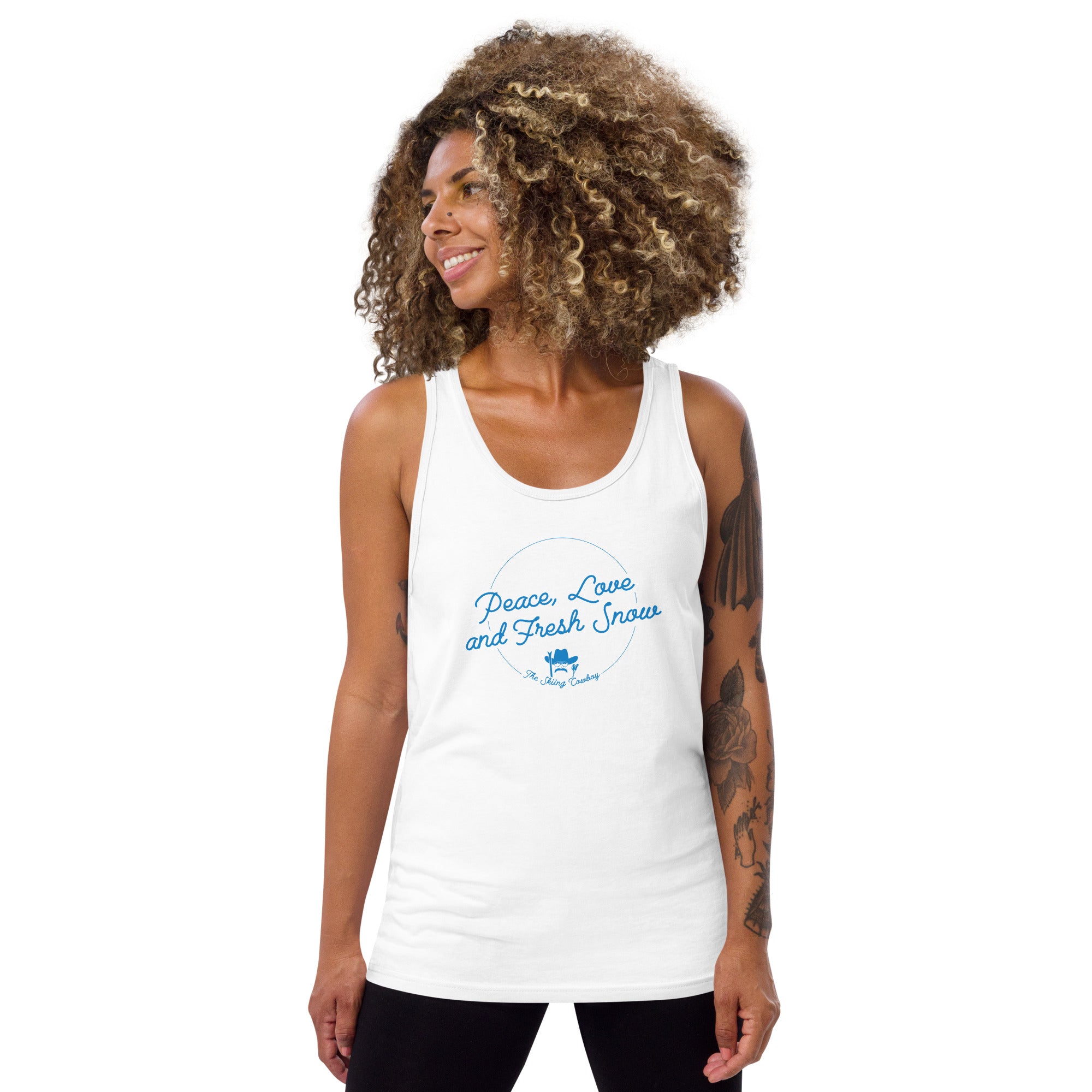 Unisex Tank Top Peace, Love and Fresh Snow