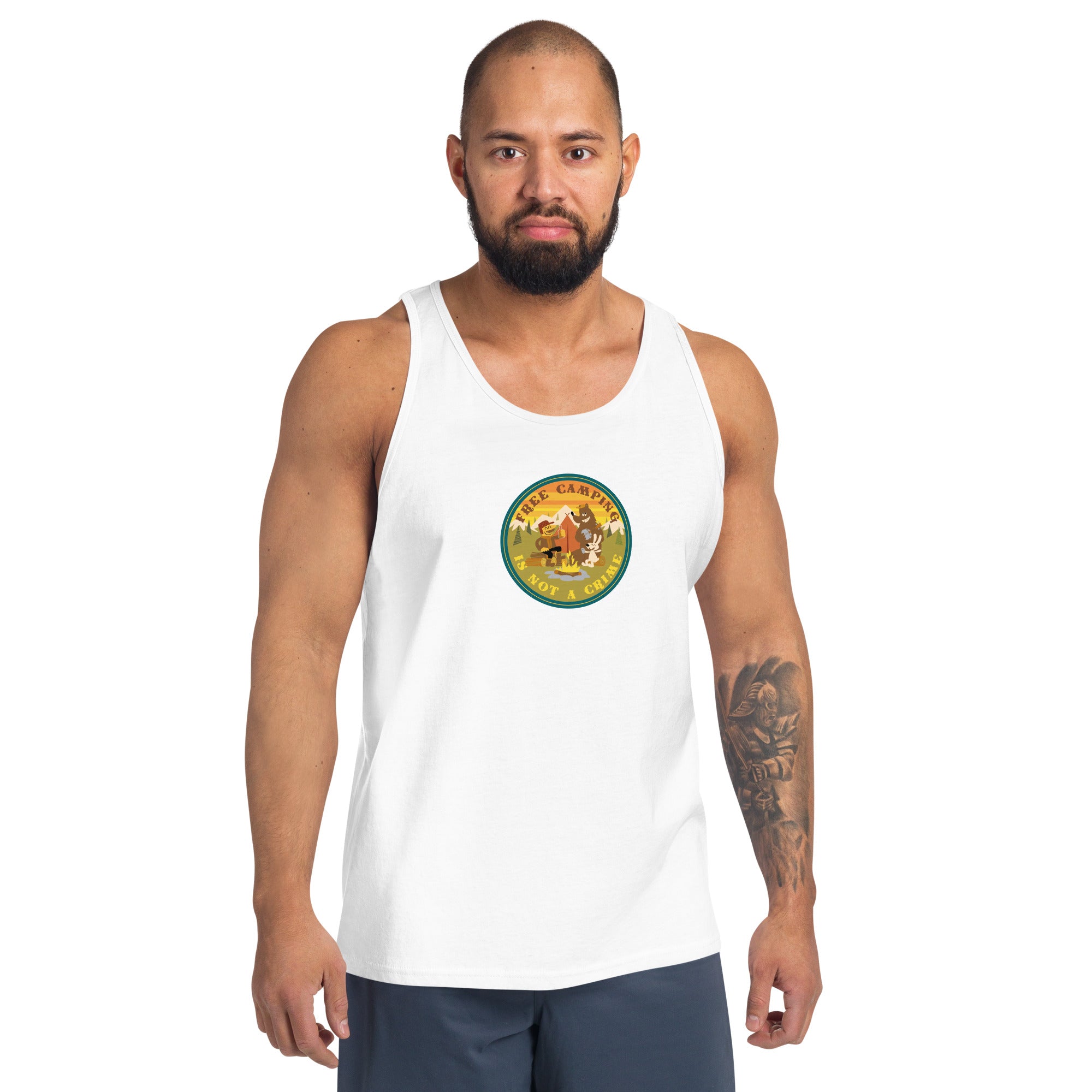 Unisex Tank Top Free camping is not a crime