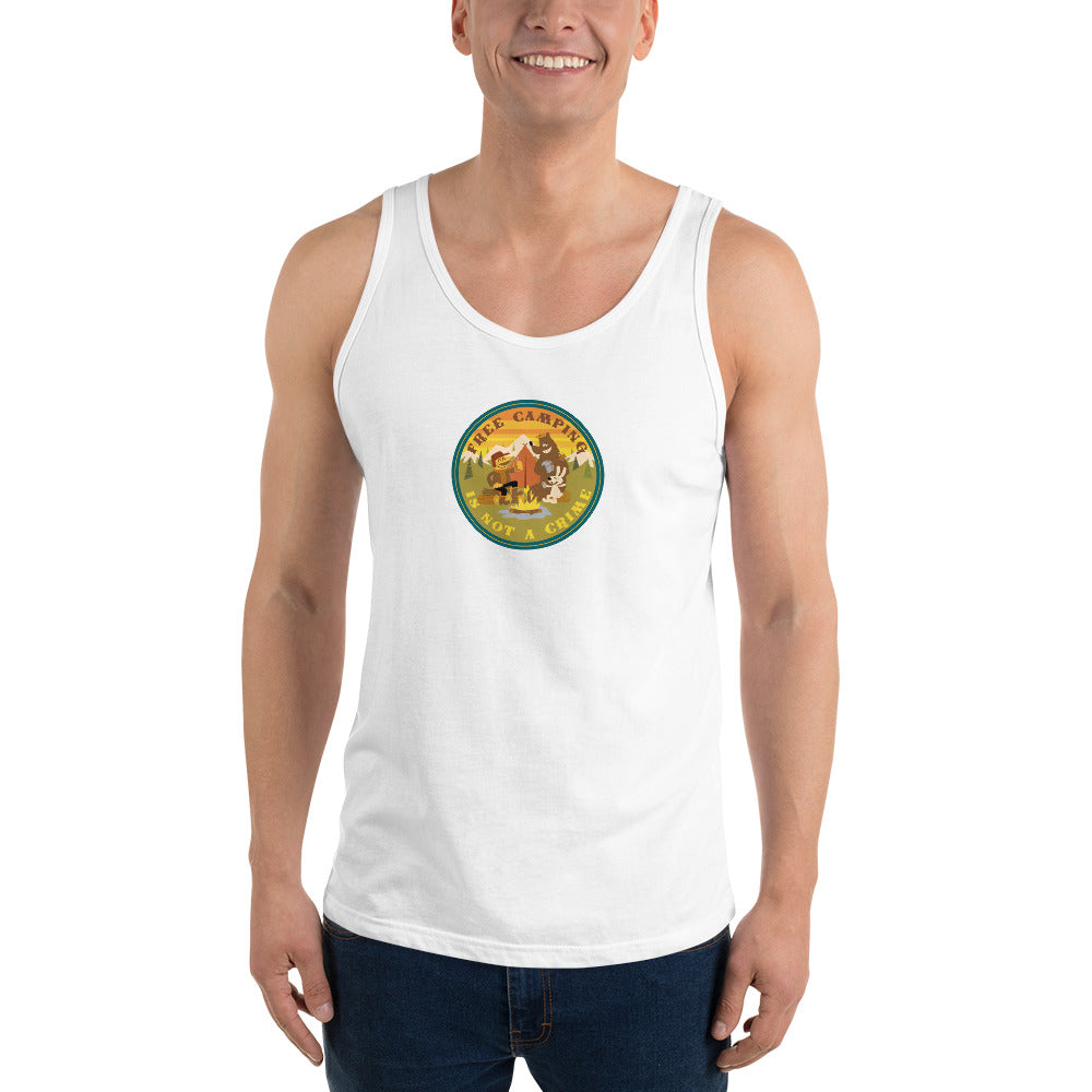 Unisex Tank Top Free camping is not a crime