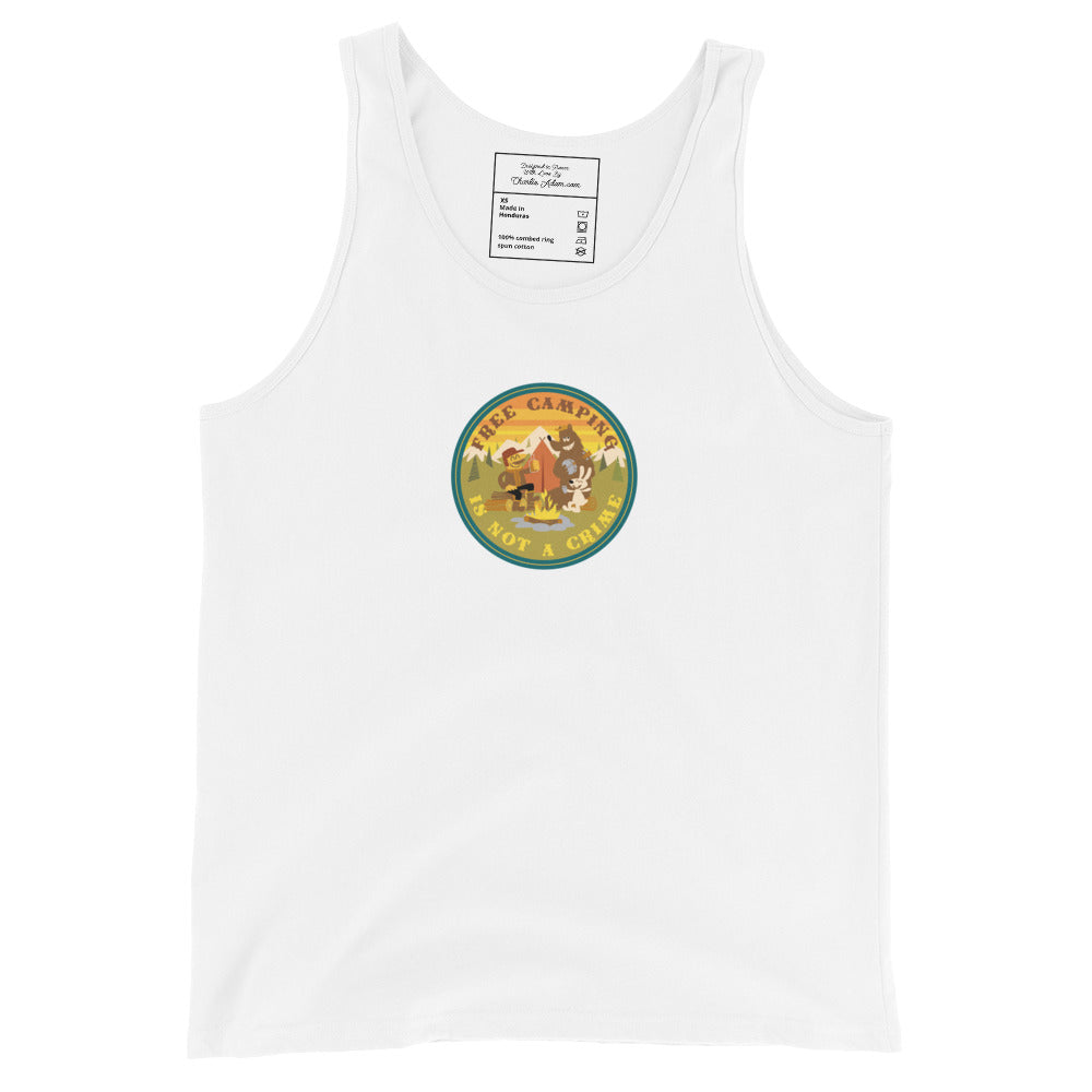 Unisex Tank Top Free camping is not a crime