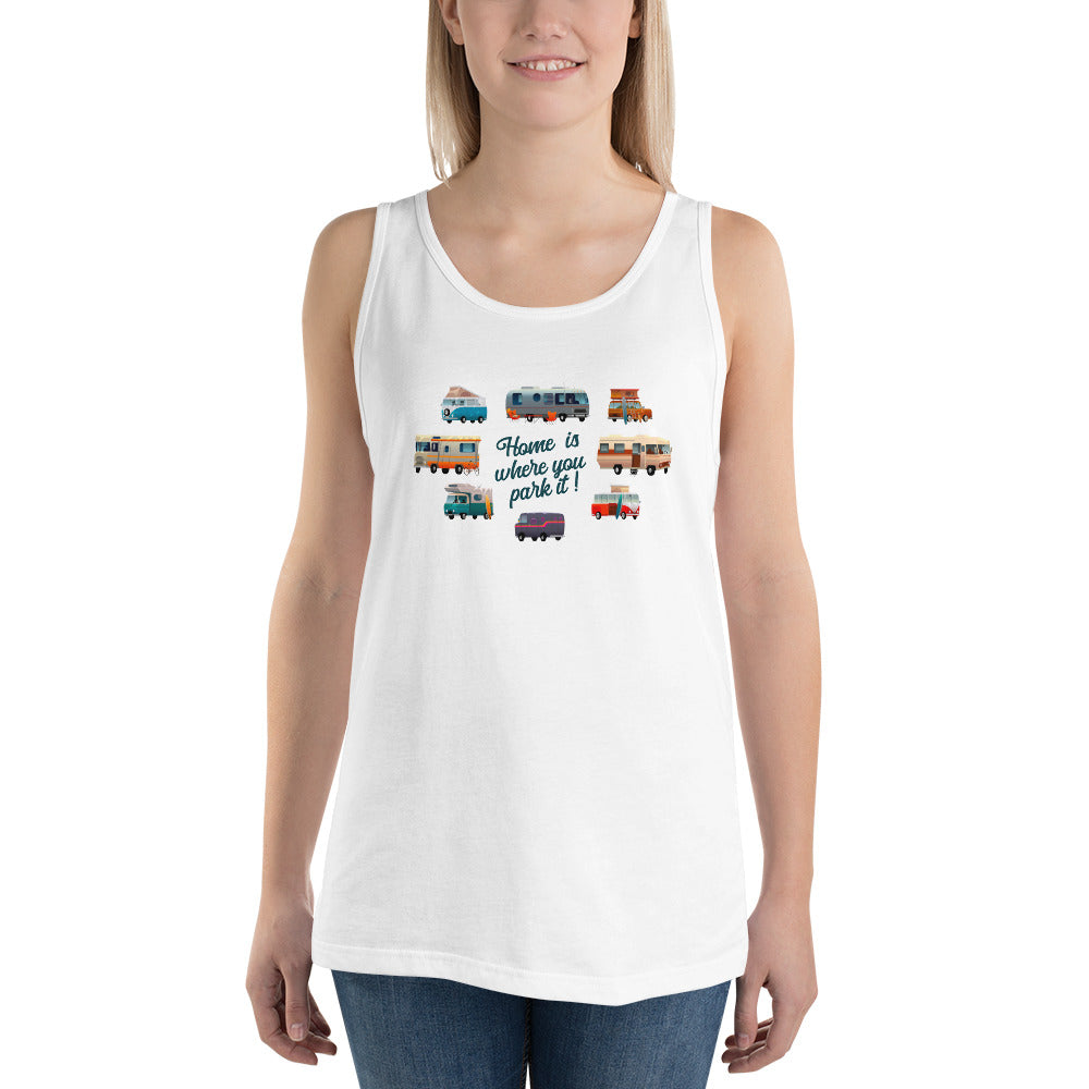 Unisex Tank Top Square Vintage Campers