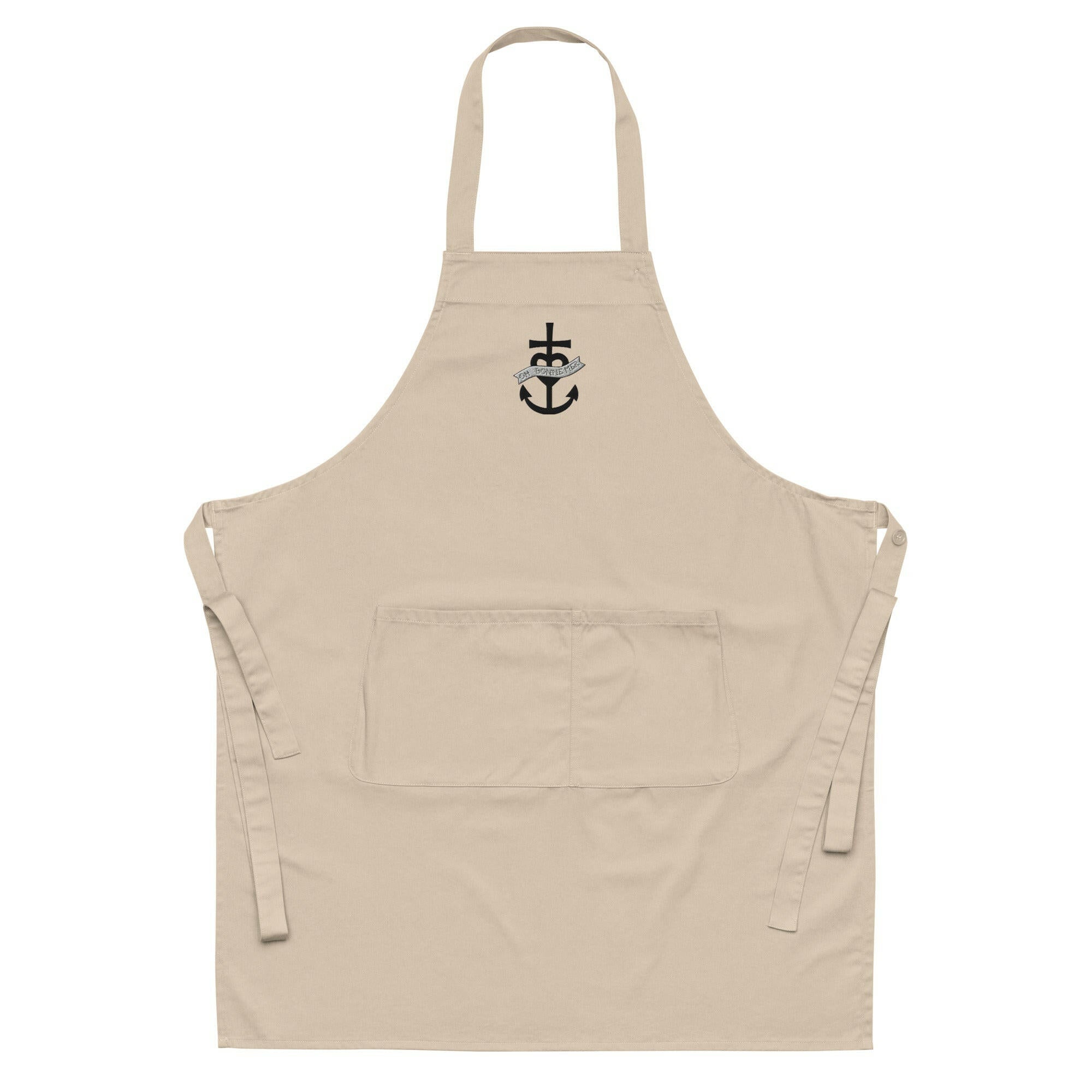 Organic cotton apron Oh Bonne Mer 1 embroidered pattern