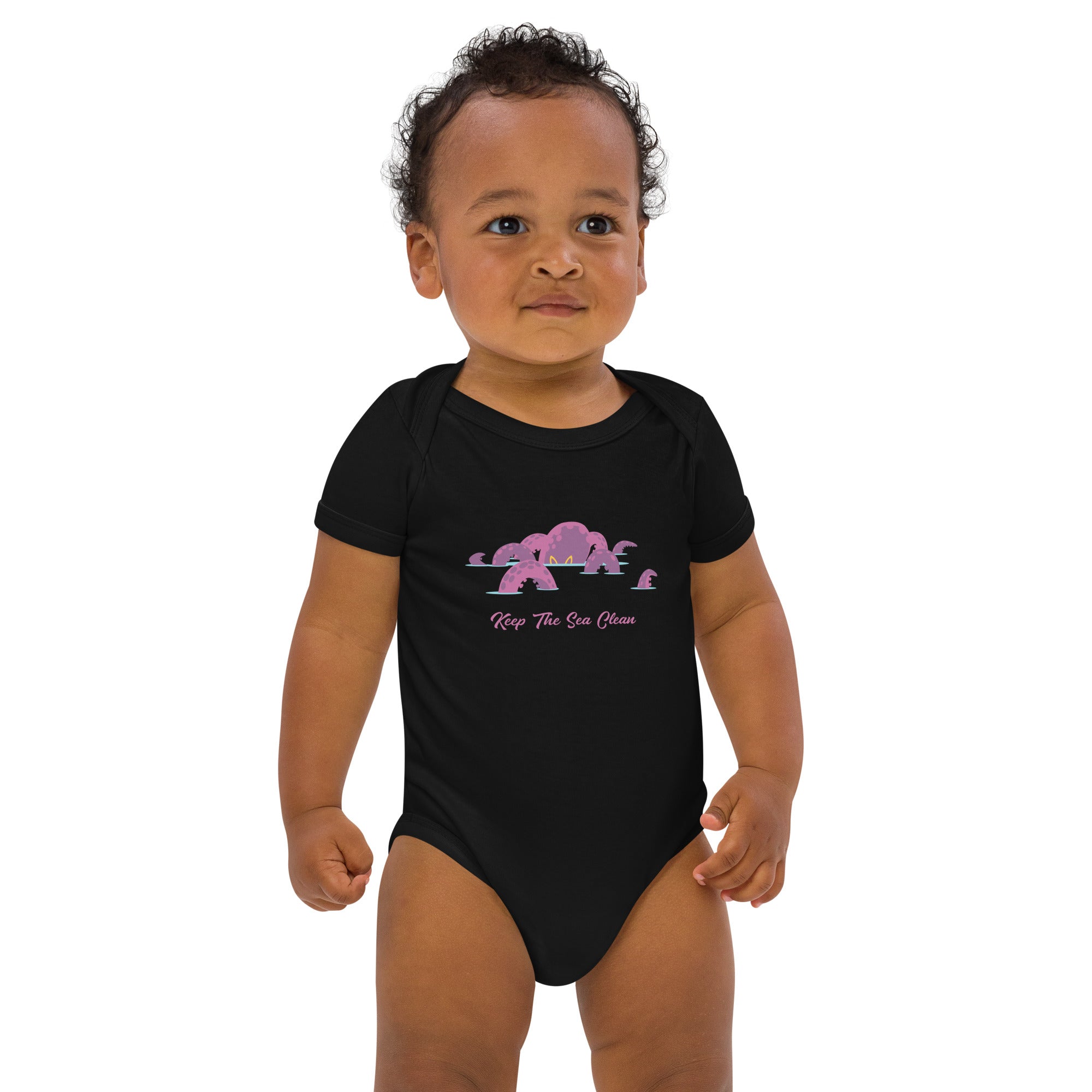 Organic cotton baby bodysuit Octopus