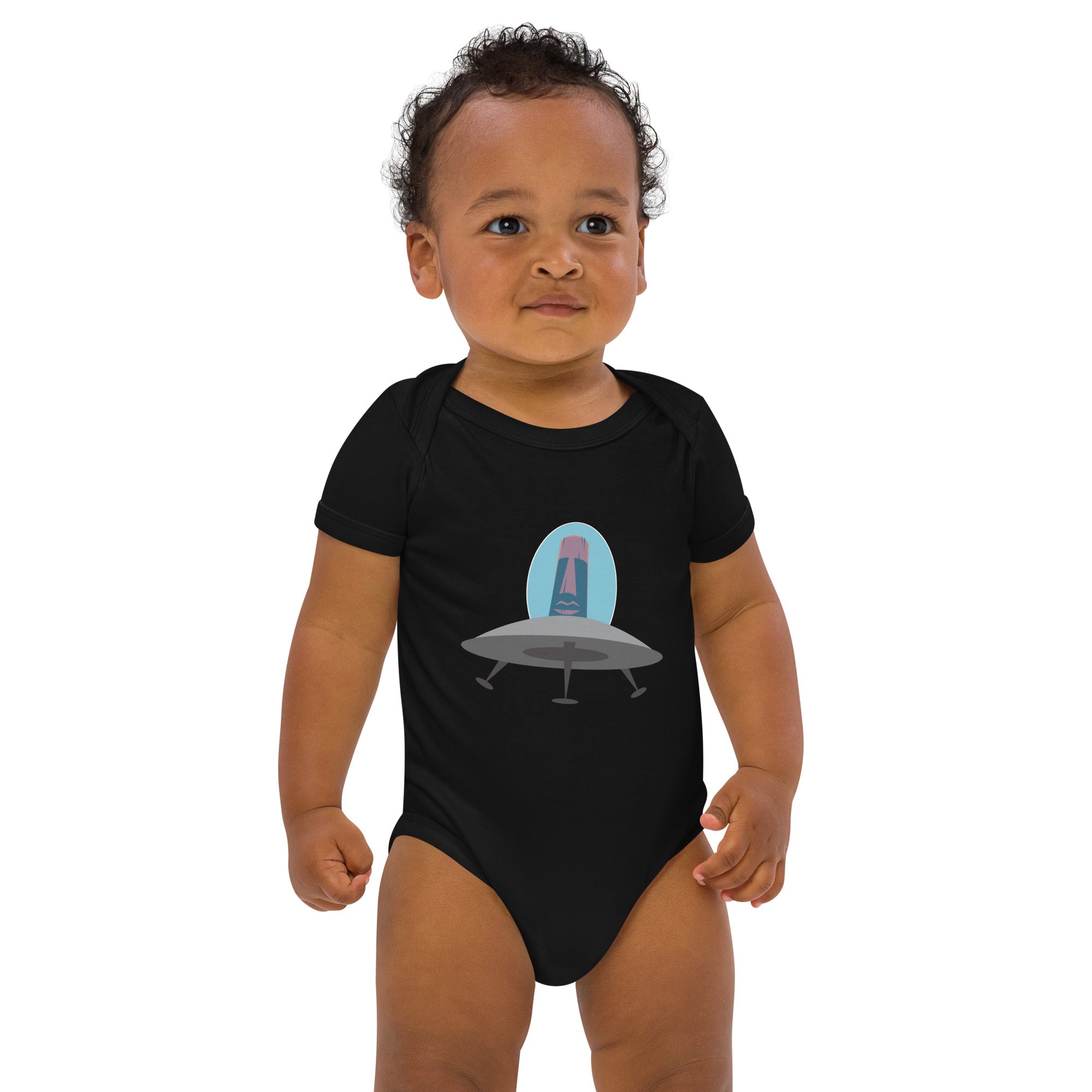 Organic cotton baby bodysuit Tiki UFO