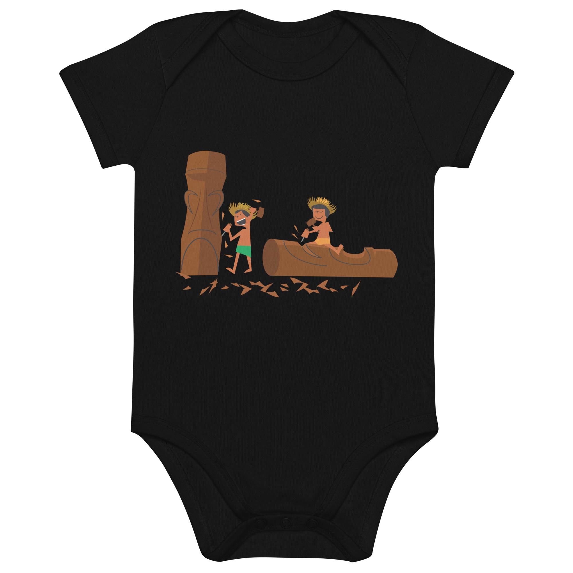 Organic cotton baby bodysuit Tiki Sculptors