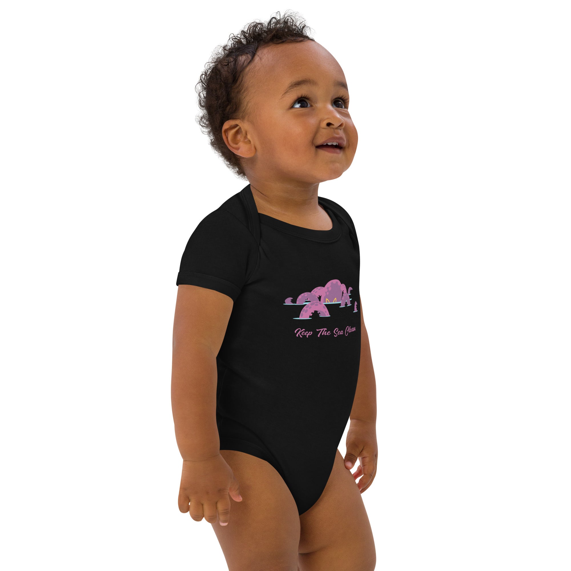 Organic cotton baby bodysuit Octopus