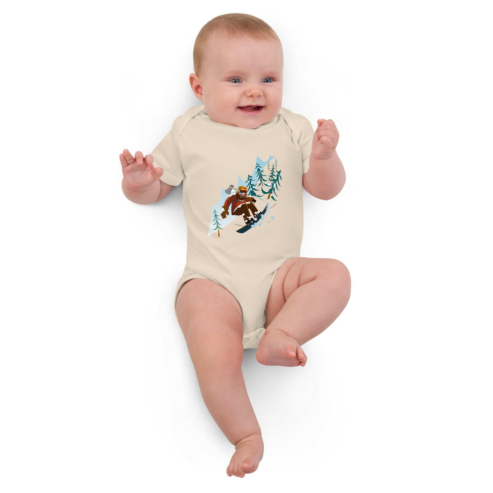 Body en coton bio bébé Timberman snowboarder