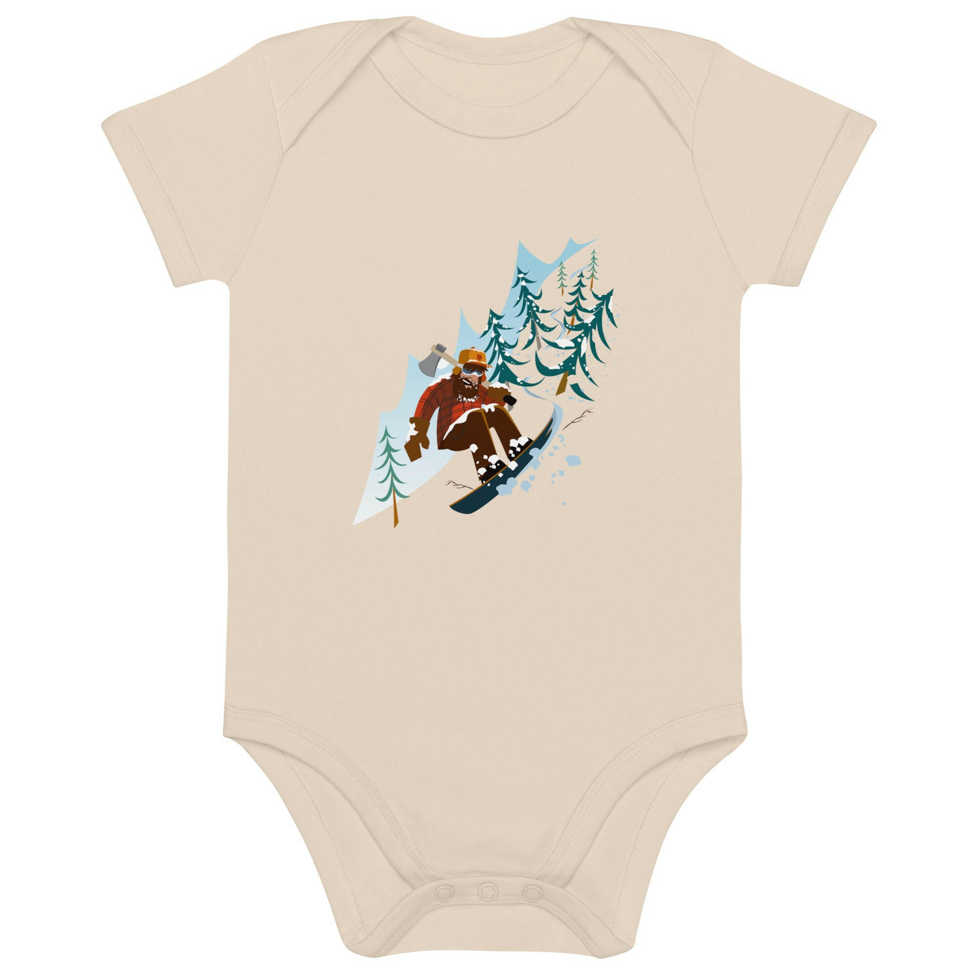 Body en coton bio bébé Timberman snowboarder