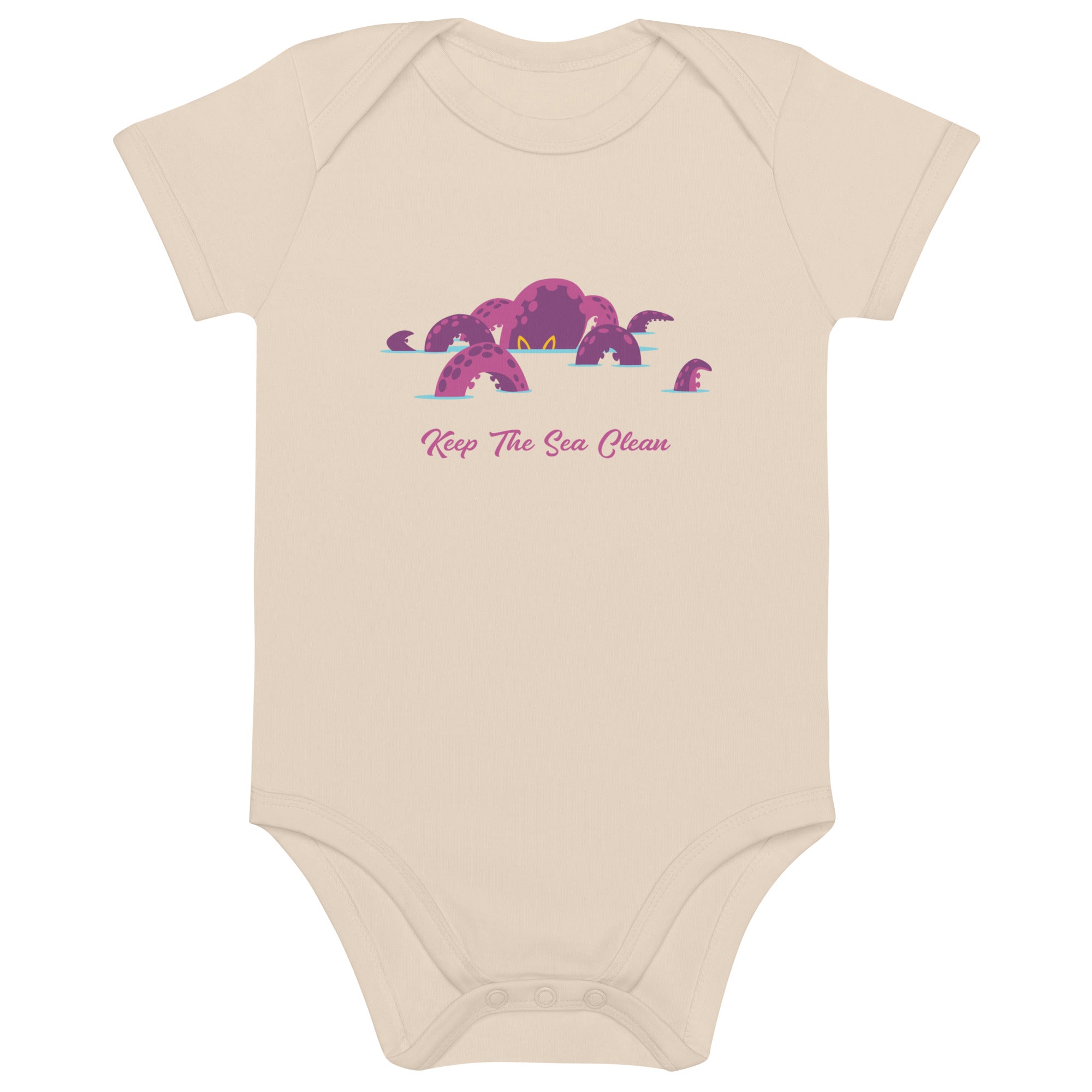 Organic cotton baby bodysuit Octopus