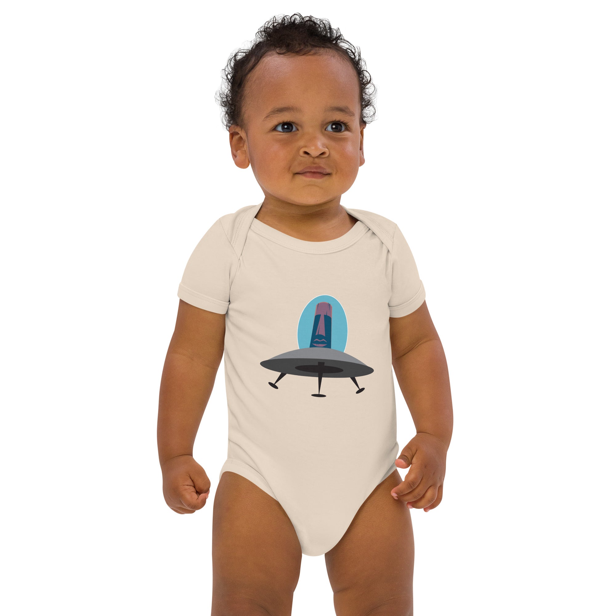 Organic cotton baby bodysuit Tiki UFO