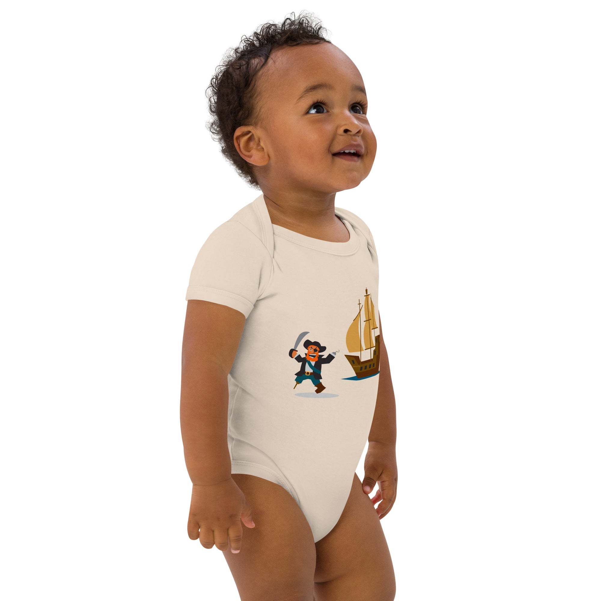 Organic cotton baby bodysuit Pirate HMS Bounty