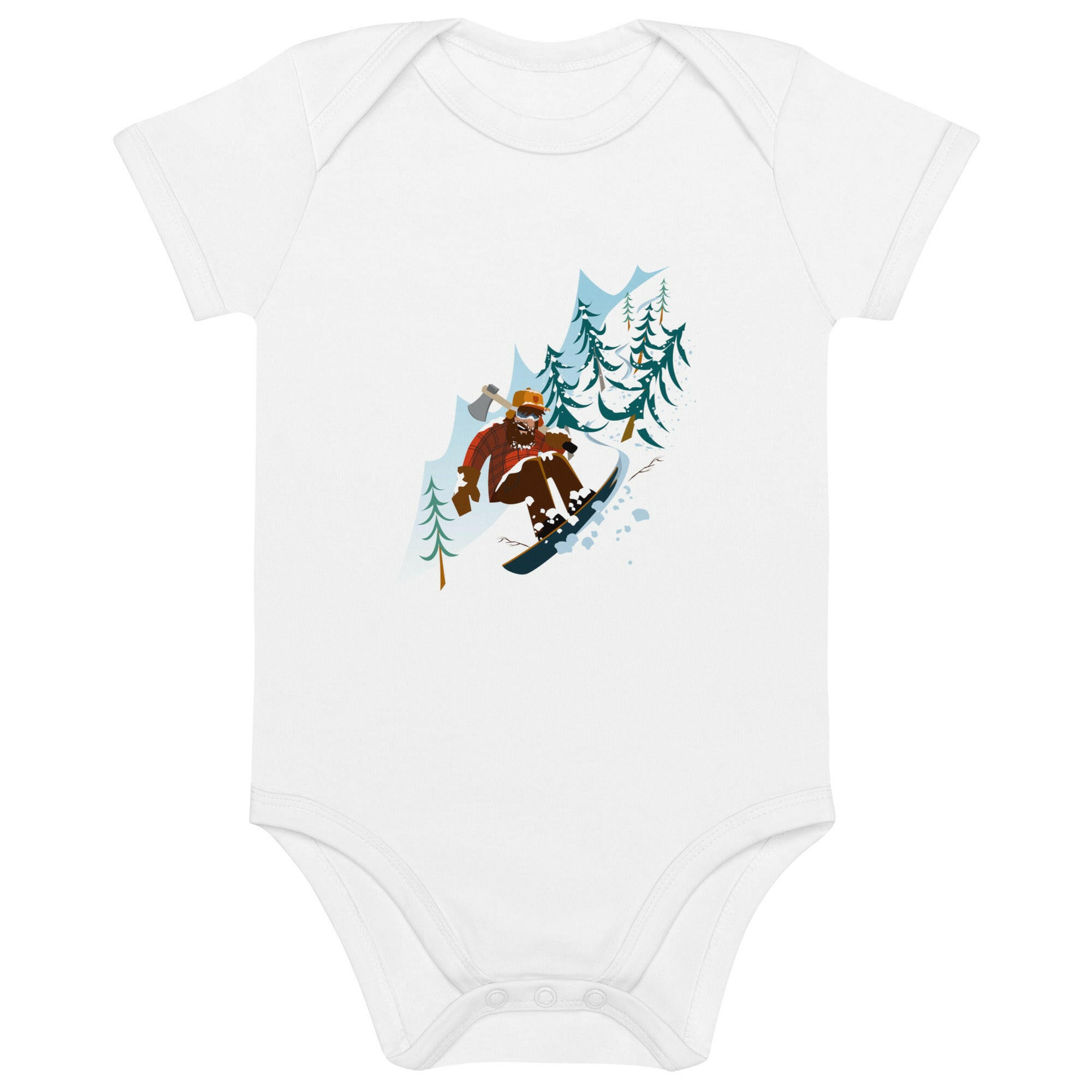 Body en coton bio bébé Timberman snowboarder