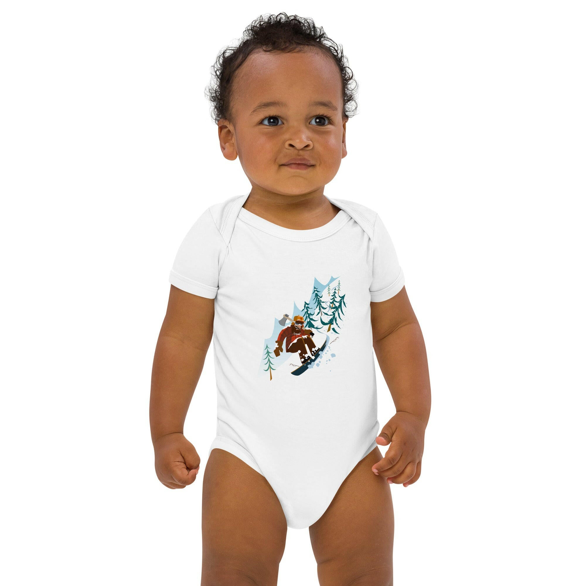 Body en coton bio bébé Timberman snowboarder