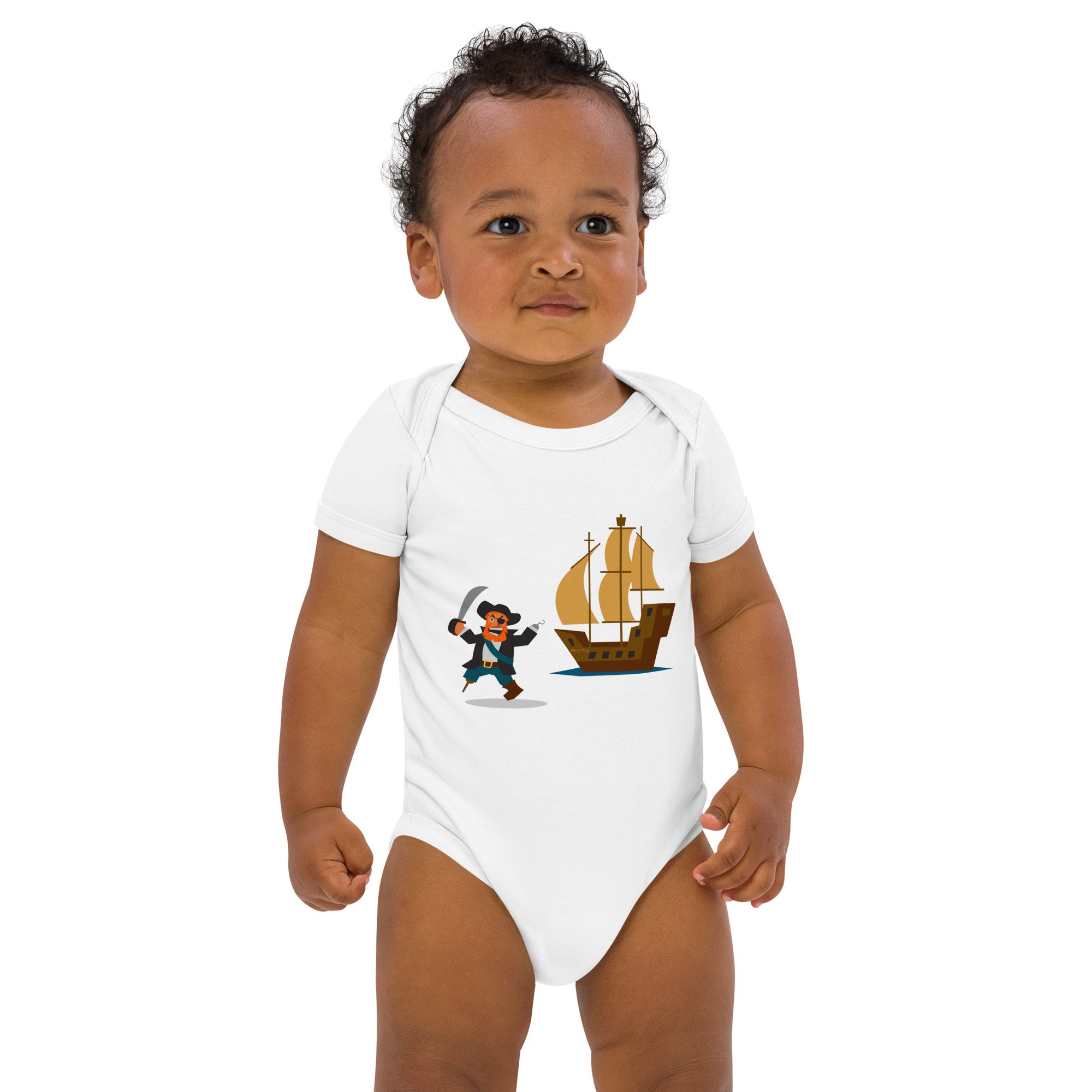 Organic cotton baby bodysuit Pirate HMS Bounty