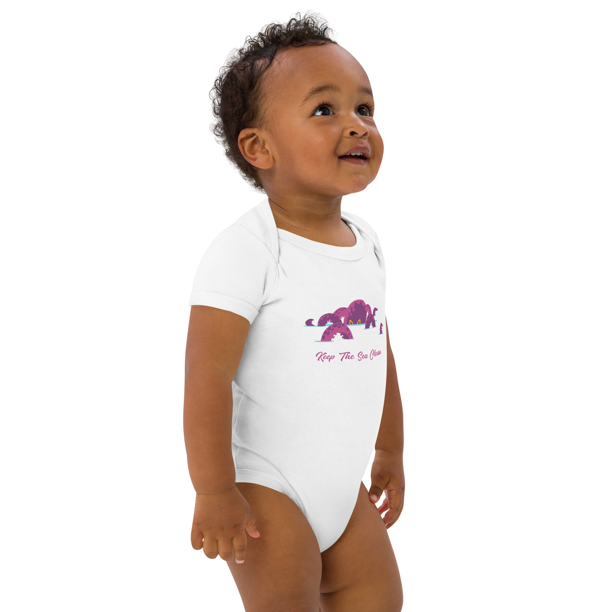 Organic cotton baby bodysuit Octopus