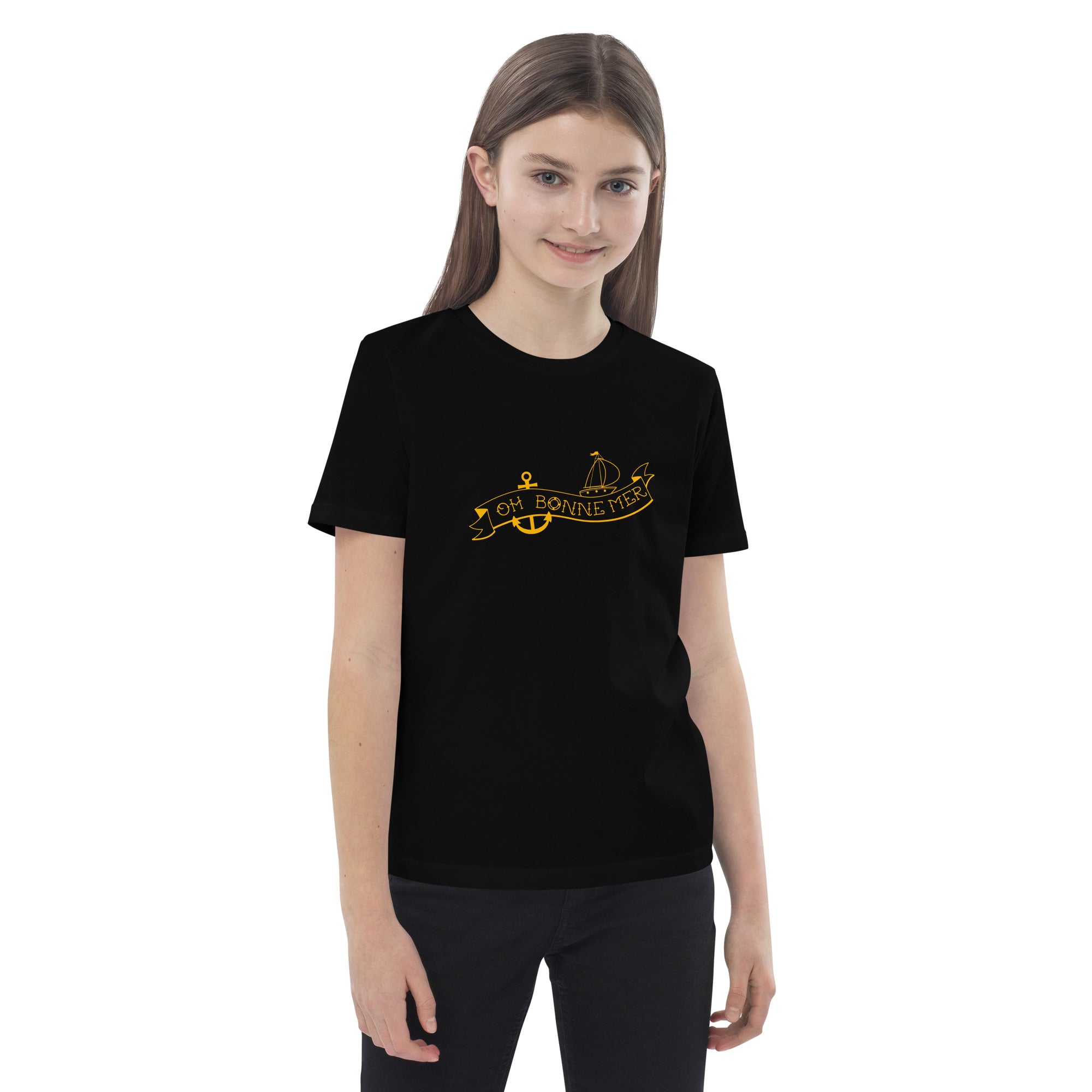 T-shirt en coton bio enfant Oh Bonne Mer Tattoo Gold