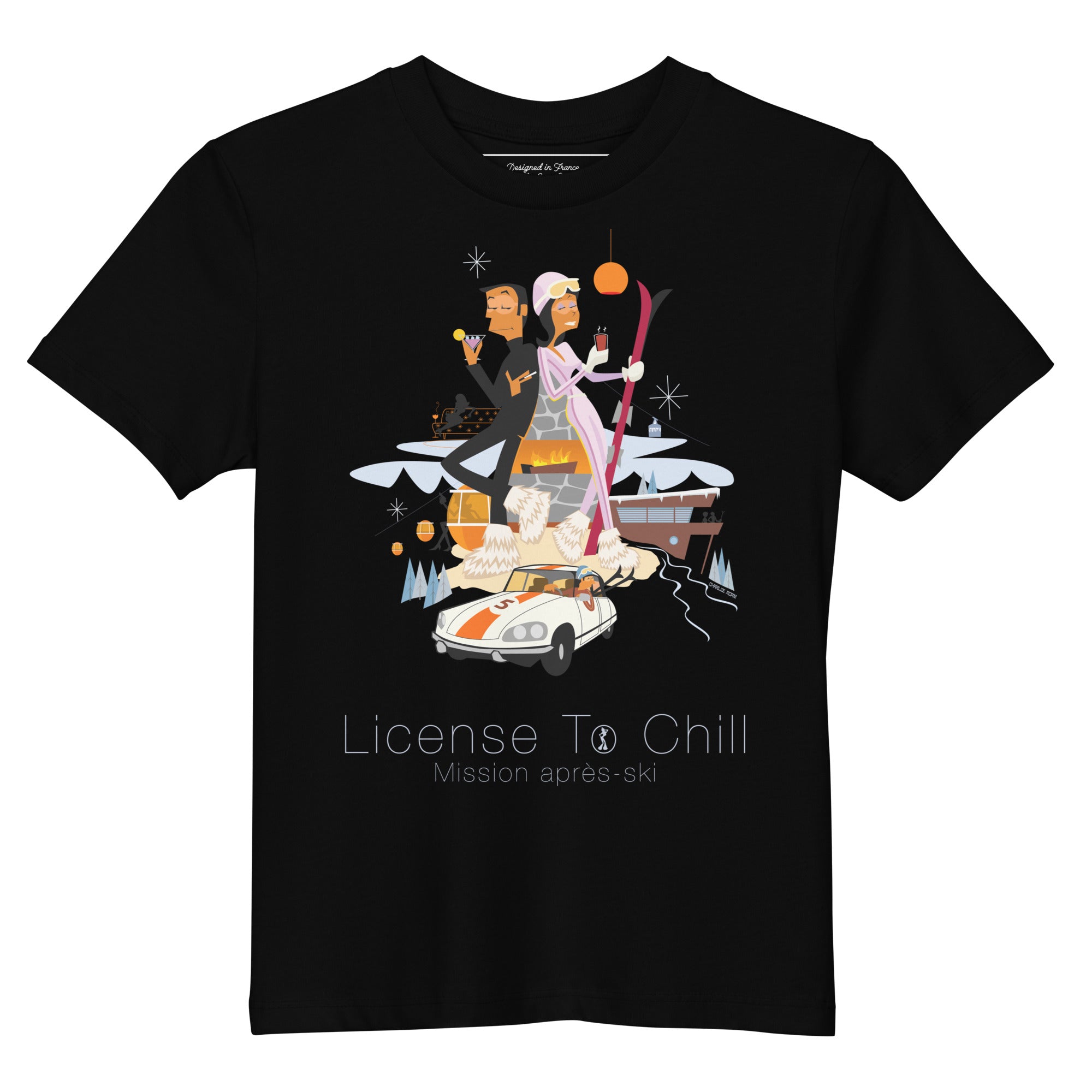 Organic cotton kids t-shirt License To Chill Mission Après-Ski