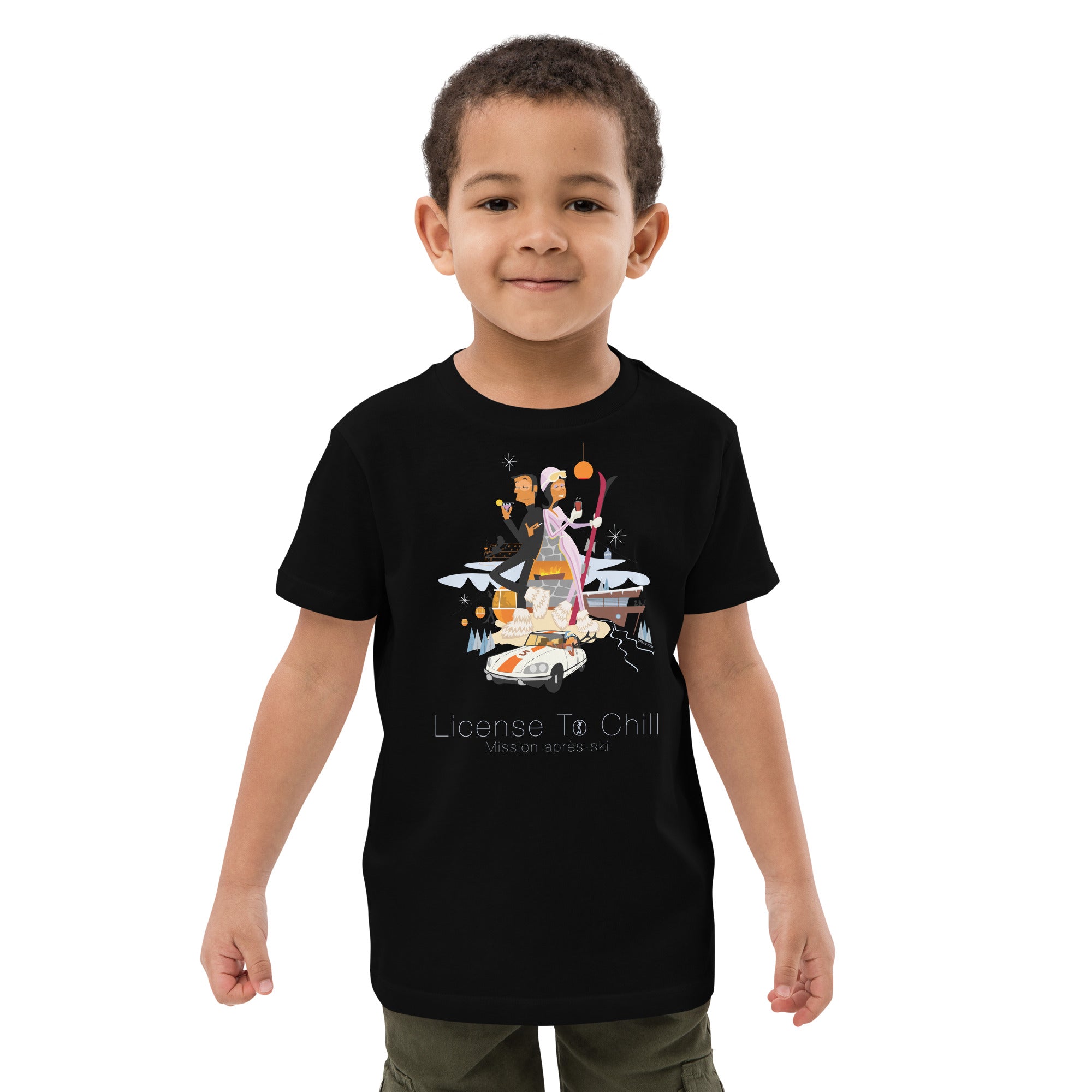 Organic cotton kids t-shirt License To Chill Mission Après-Ski