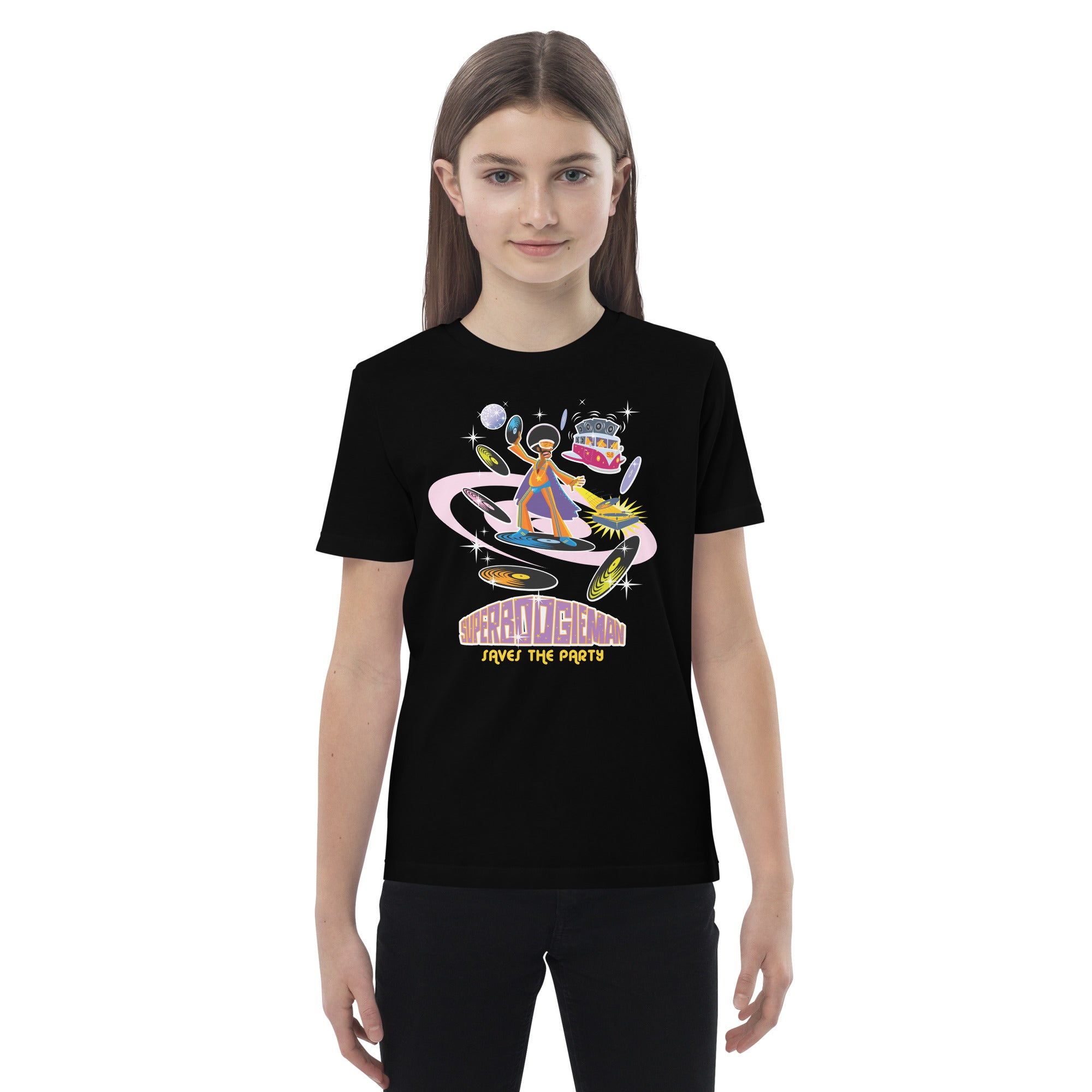 T-shirt en coton bio enfant Superboogieman Saves the Party