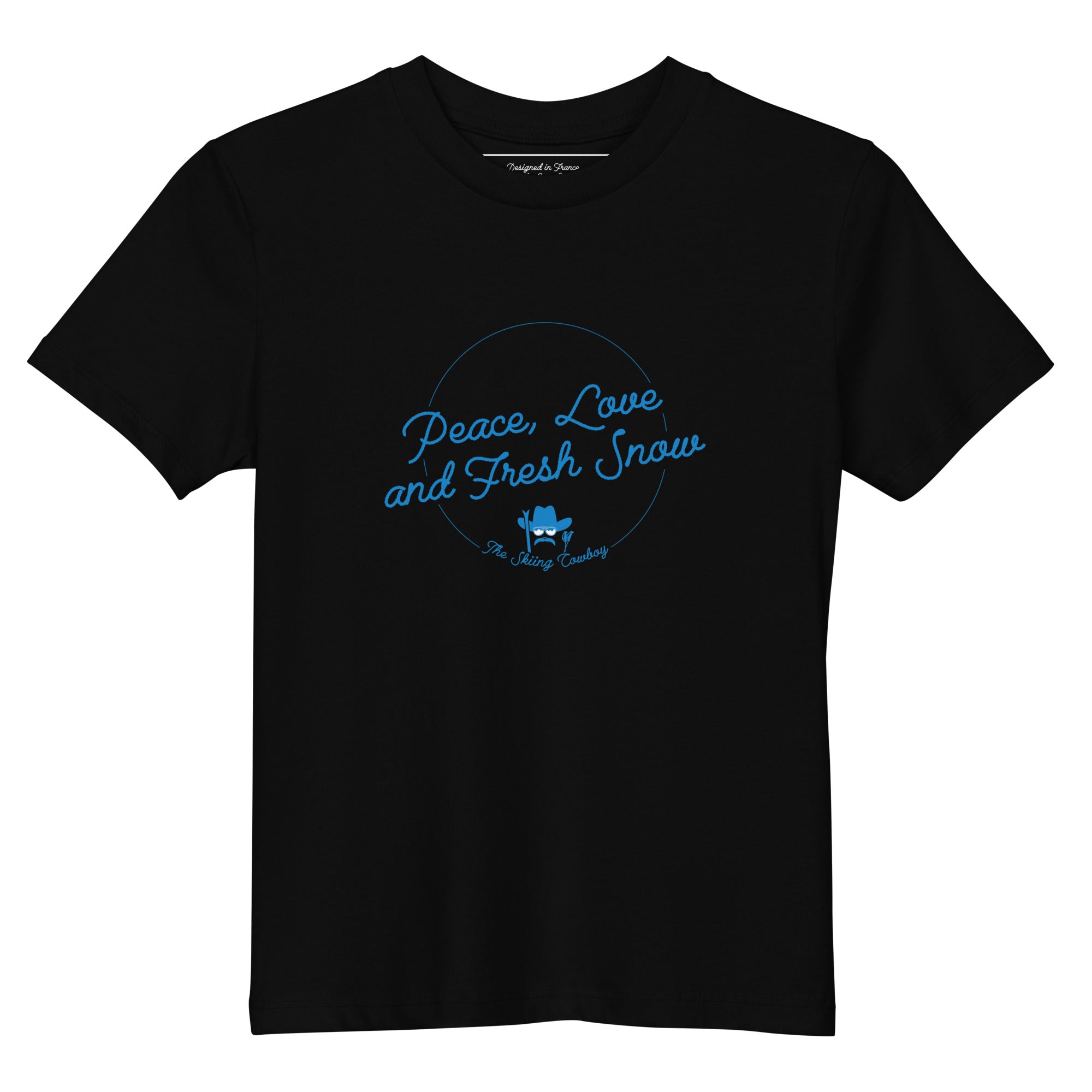 T-shirt en coton bio enfant Peace, Love and Fresh Snow