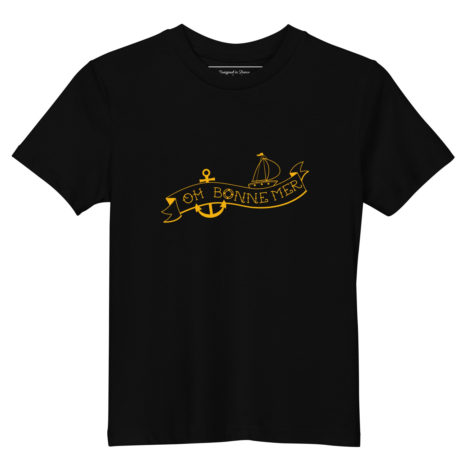 Organic cotton kids t-shirt Oh Bonne Mer Tattoo Gold