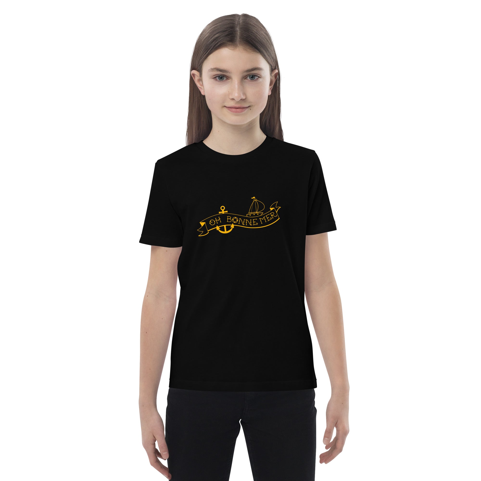 T-shirt en coton bio enfant Oh Bonne Mer Tattoo Gold