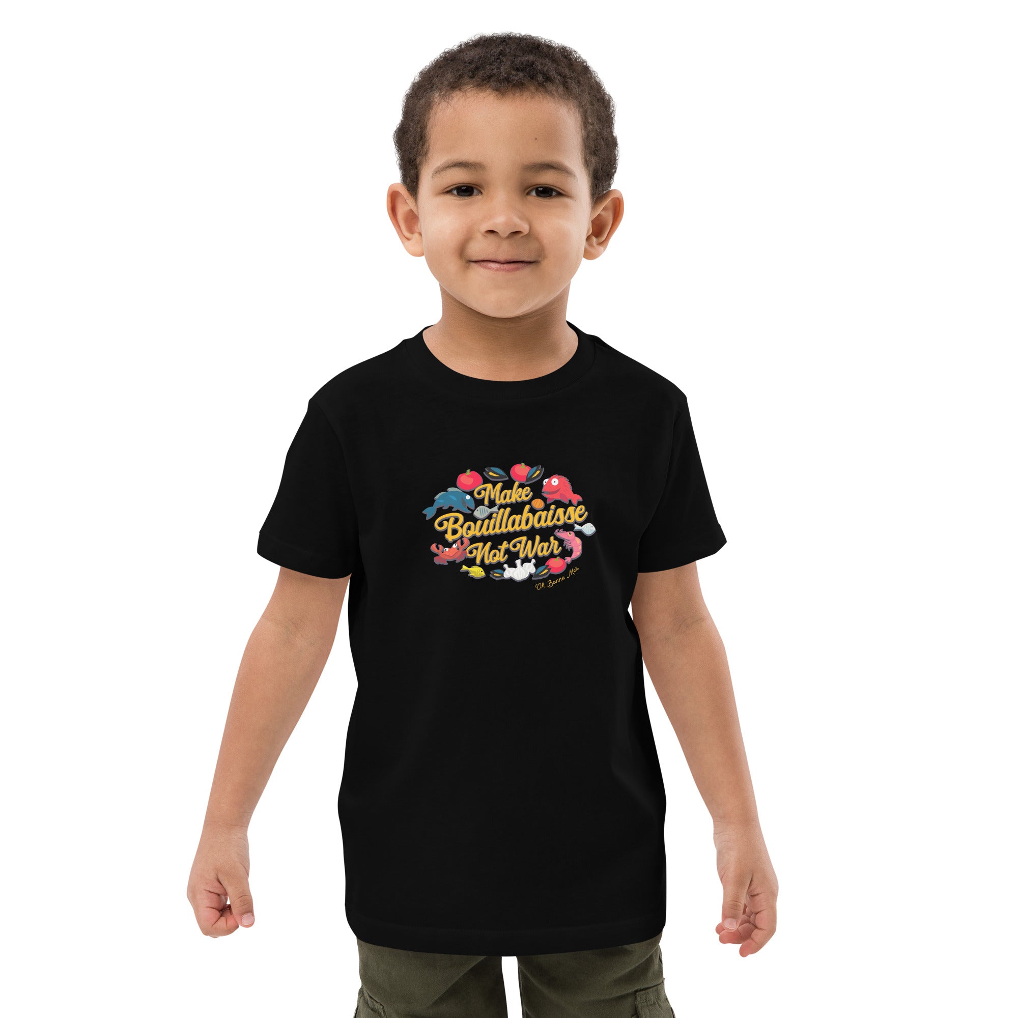 T-shirt en coton bio enfant Make Bouillabaisse Not War