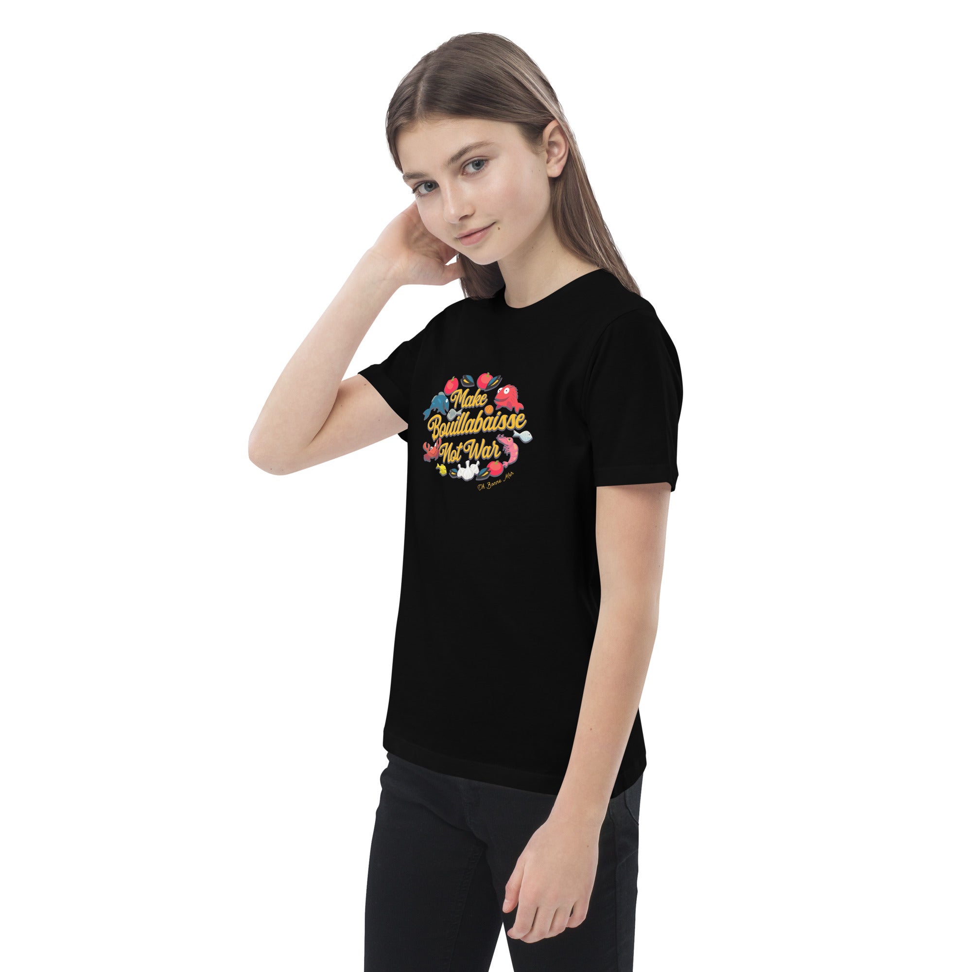 T-shirt en coton bio enfant Make Bouillabaisse Not War