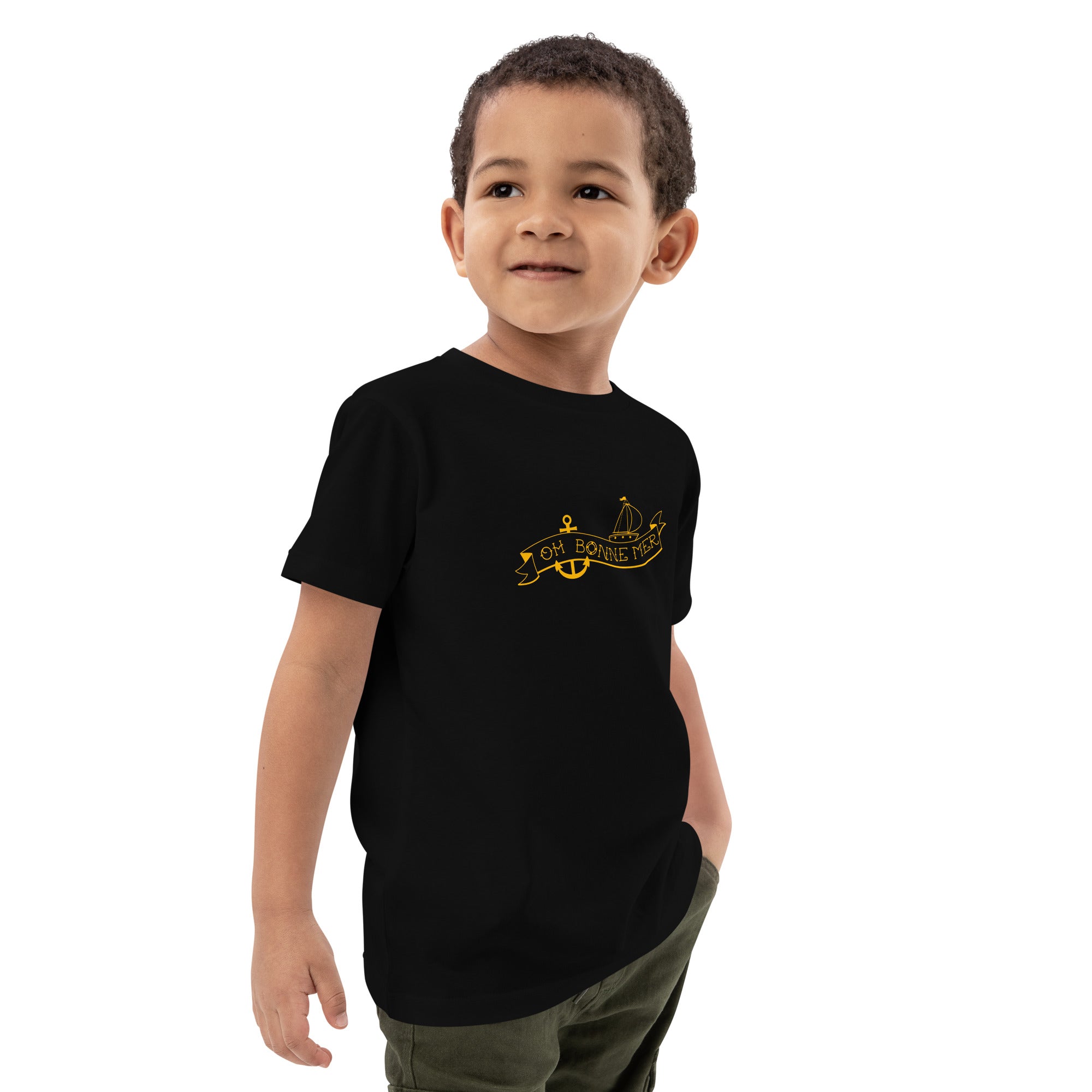 Organic cotton kids t-shirt Oh Bonne Mer Tattoo Gold