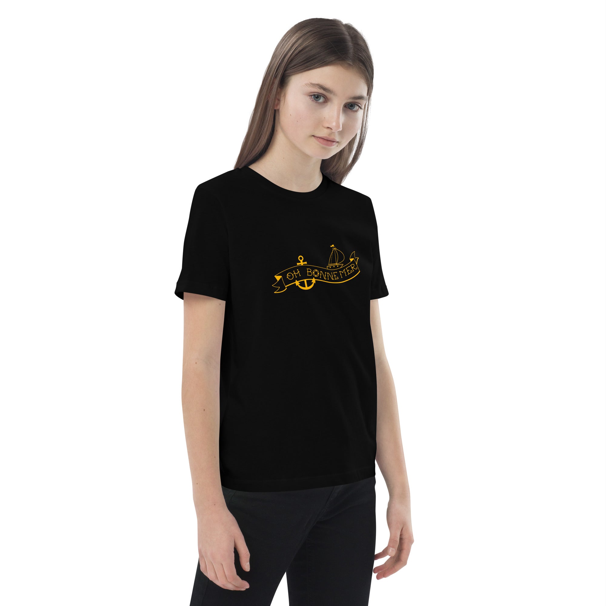 T-shirt en coton bio enfant Oh Bonne Mer Tattoo Gold