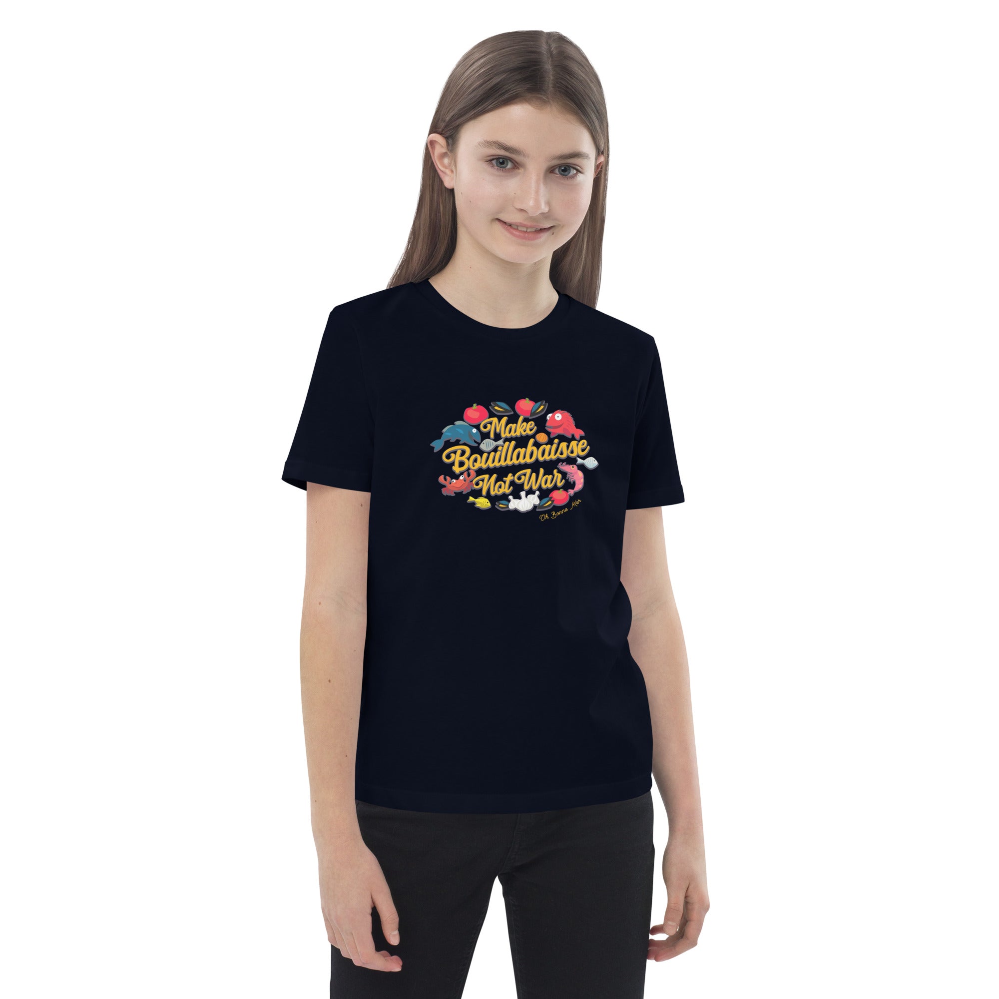 T-shirt en coton bio enfant Make Bouillabaisse Not War