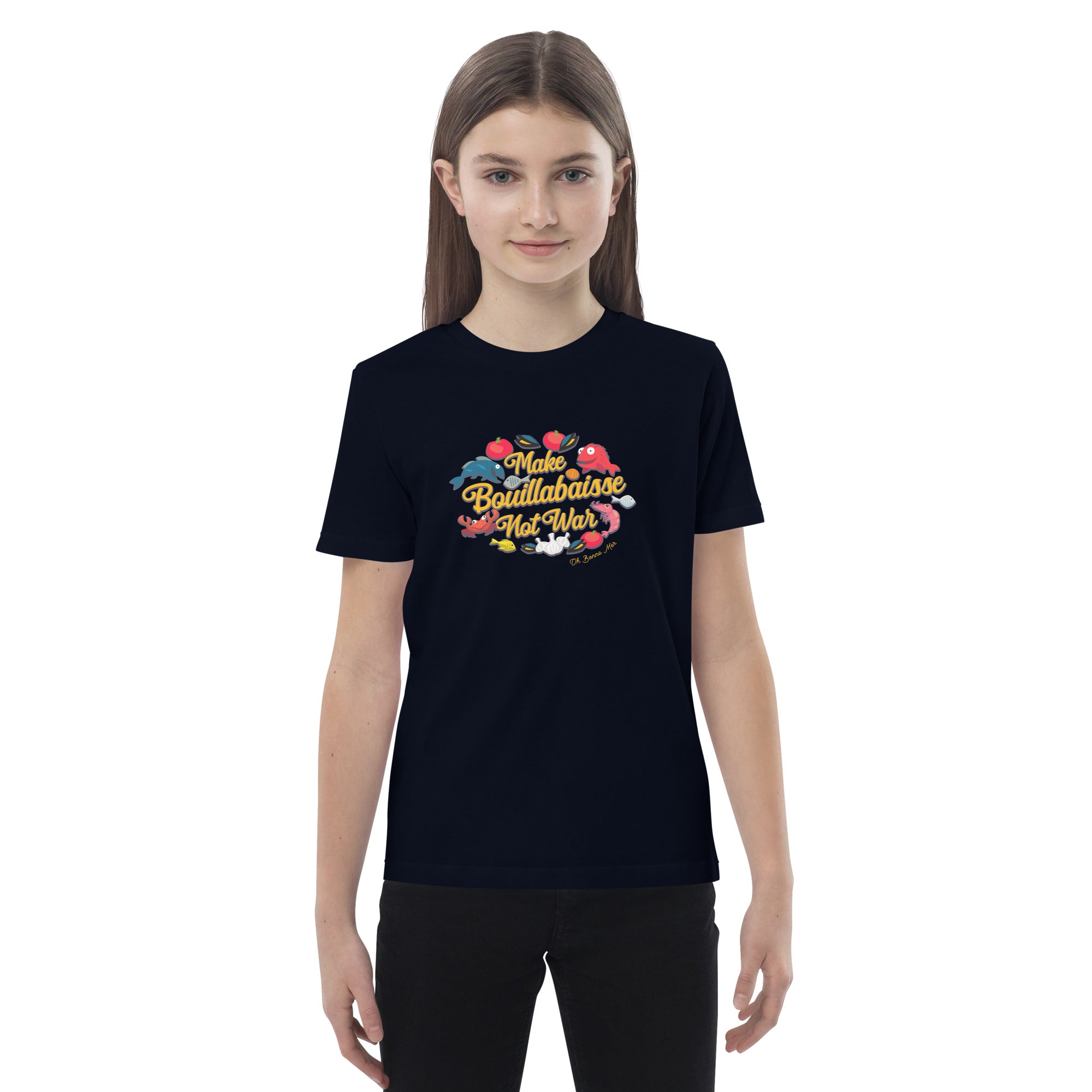 T-shirt en coton bio enfant Make Bouillabaisse Not War