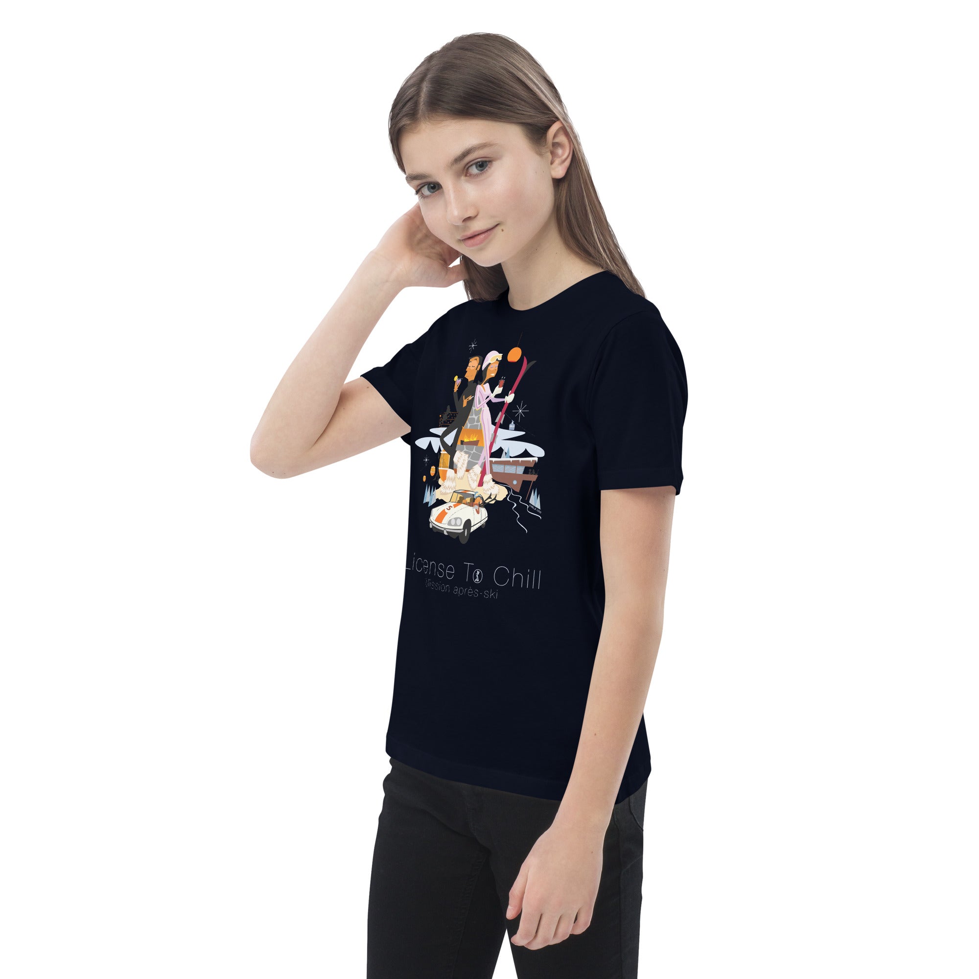 Organic cotton kids t-shirt License To Chill Mission Après-Ski