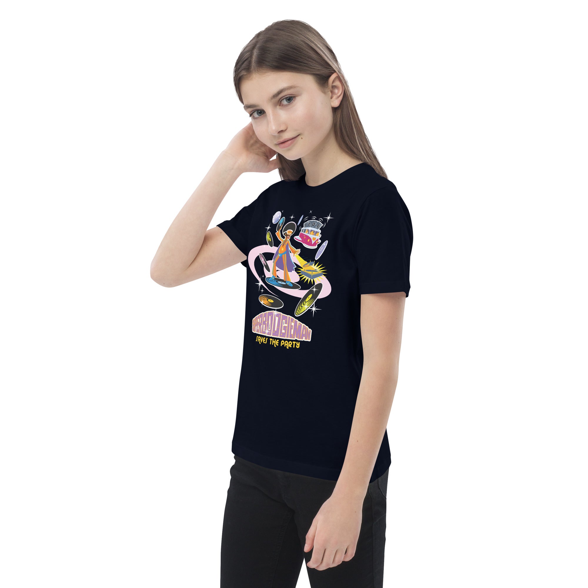 T-shirt en coton bio enfant Superboogieman Saves the Party