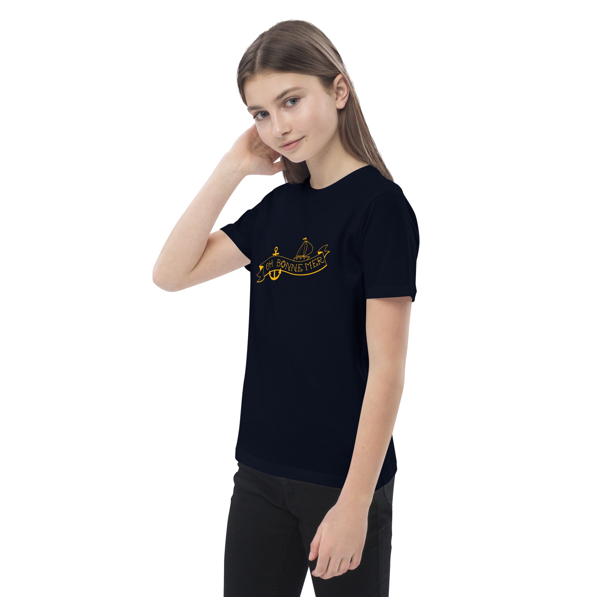 T-shirt en coton bio enfant Oh Bonne Mer Tattoo Gold