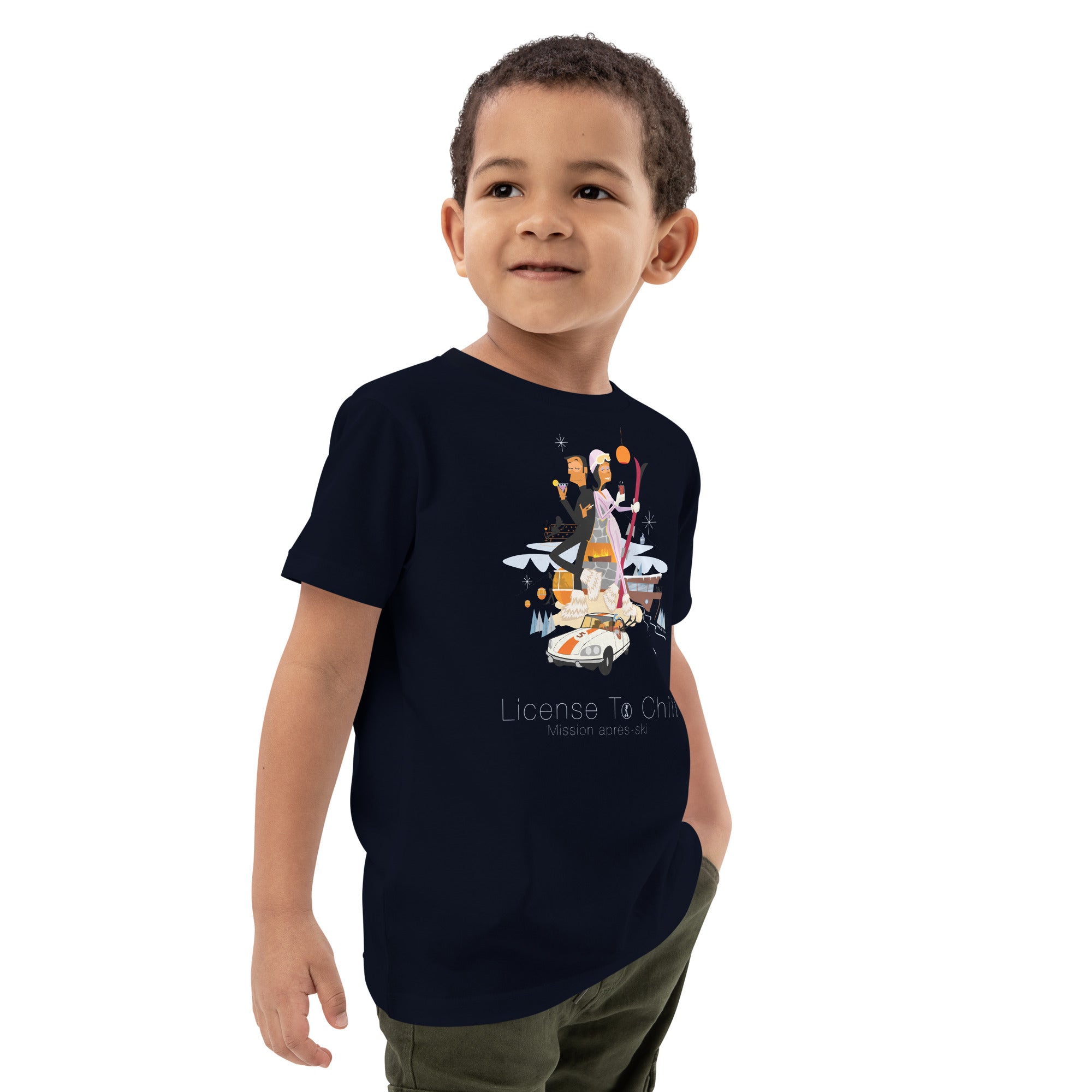 Organic cotton kids t-shirt License To Chill Mission Après-Ski