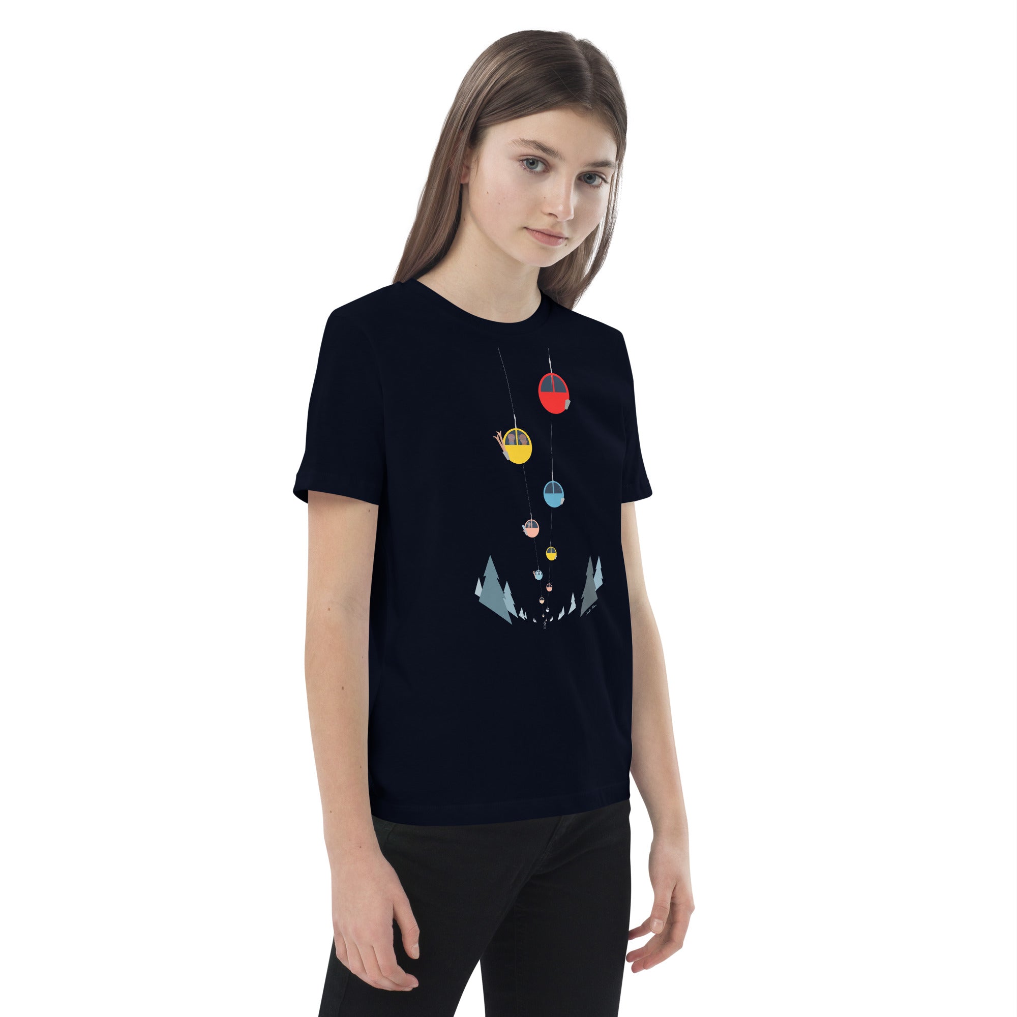 T-shirt en coton bio enfant Gondolas in the mist