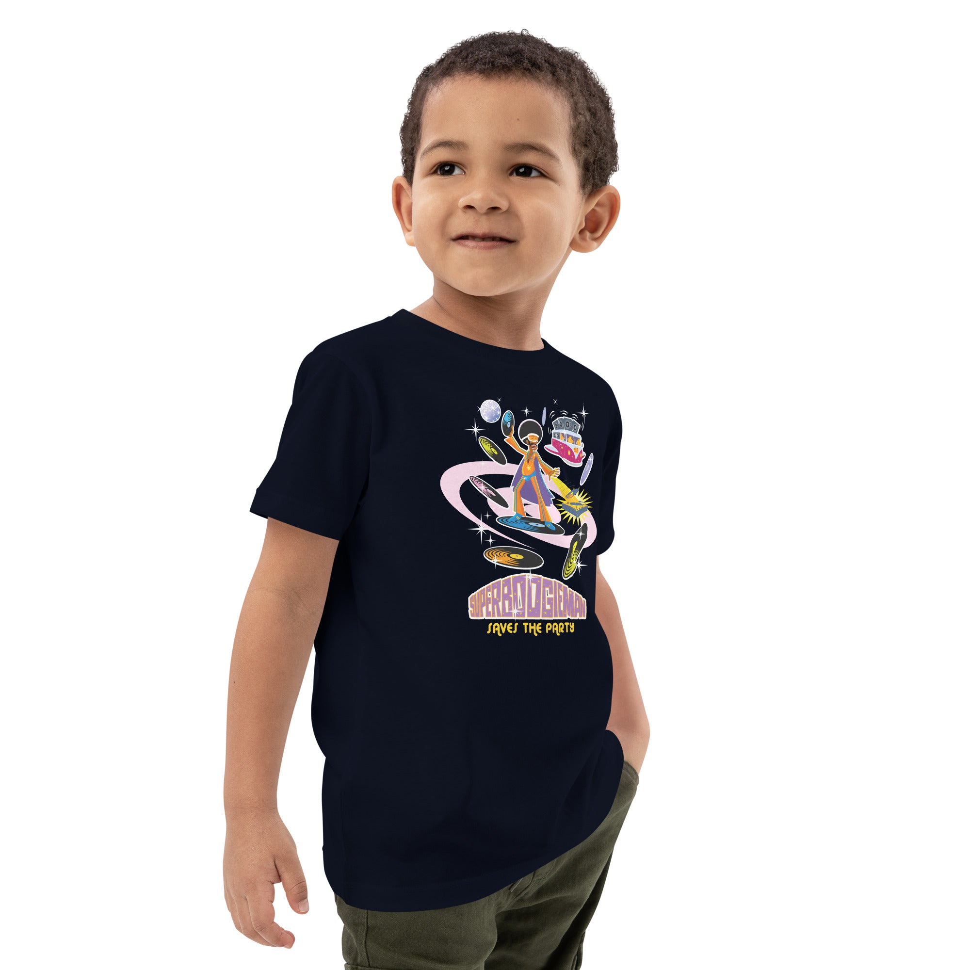 T-shirt en coton bio enfant Superboogieman Saves the Party