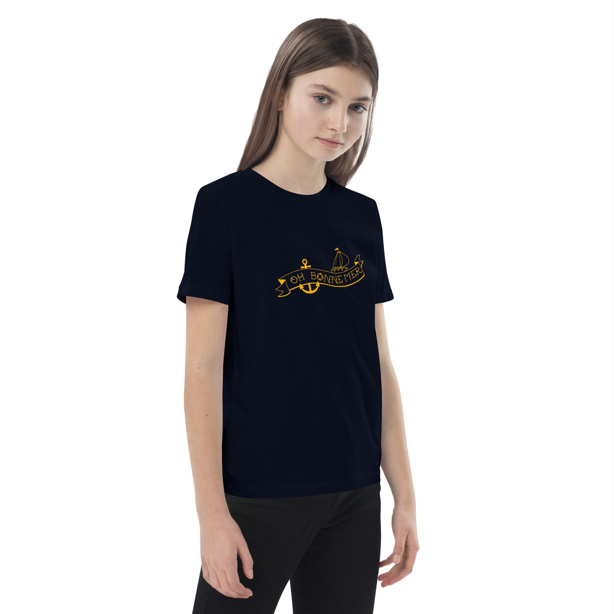 Organic cotton kids t-shirt Oh Bonne Mer Tattoo Gold