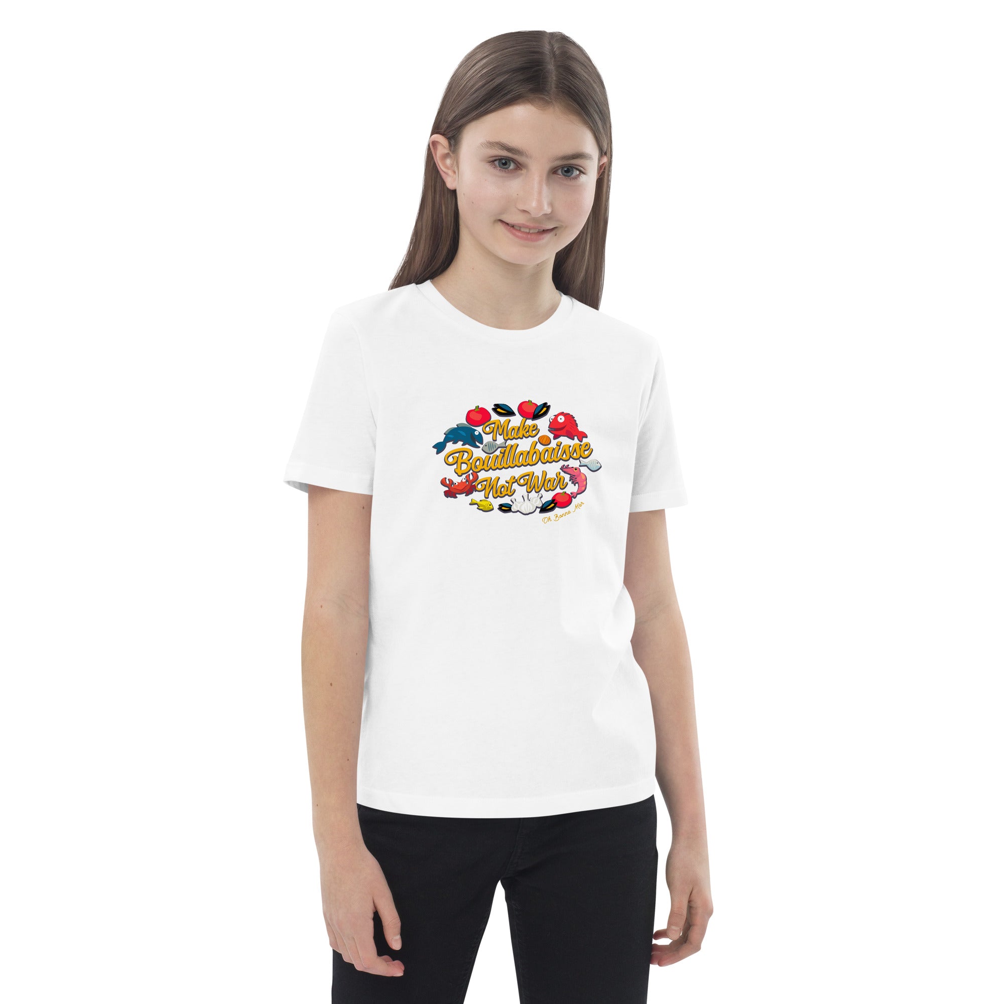 T-shirt en coton bio enfant Make Bouillabaisse Not War