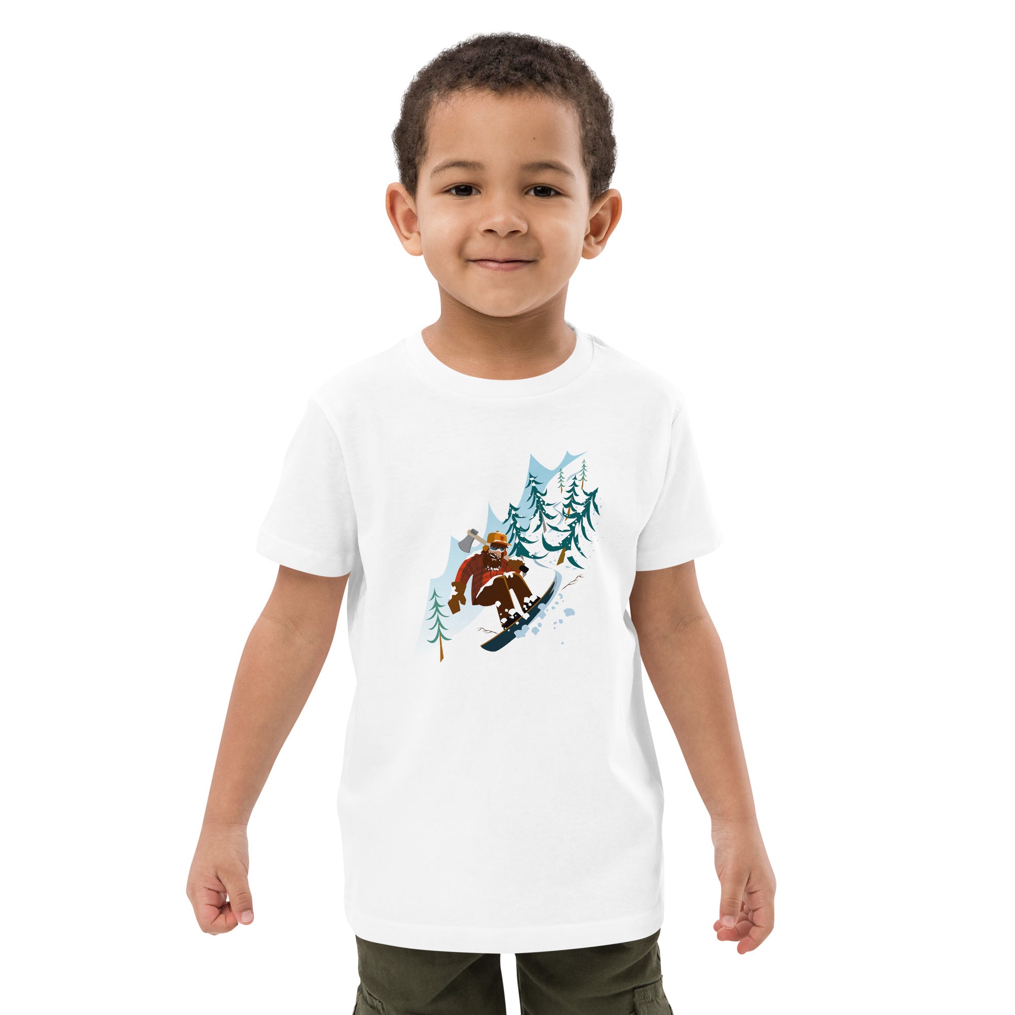 T-shirt en coton bio enfant Timberman snowboarder
