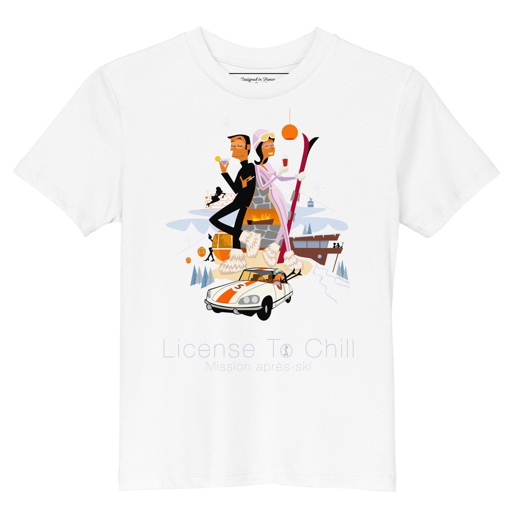 Organic cotton kids t-shirt License To Chill Mission Après-Ski