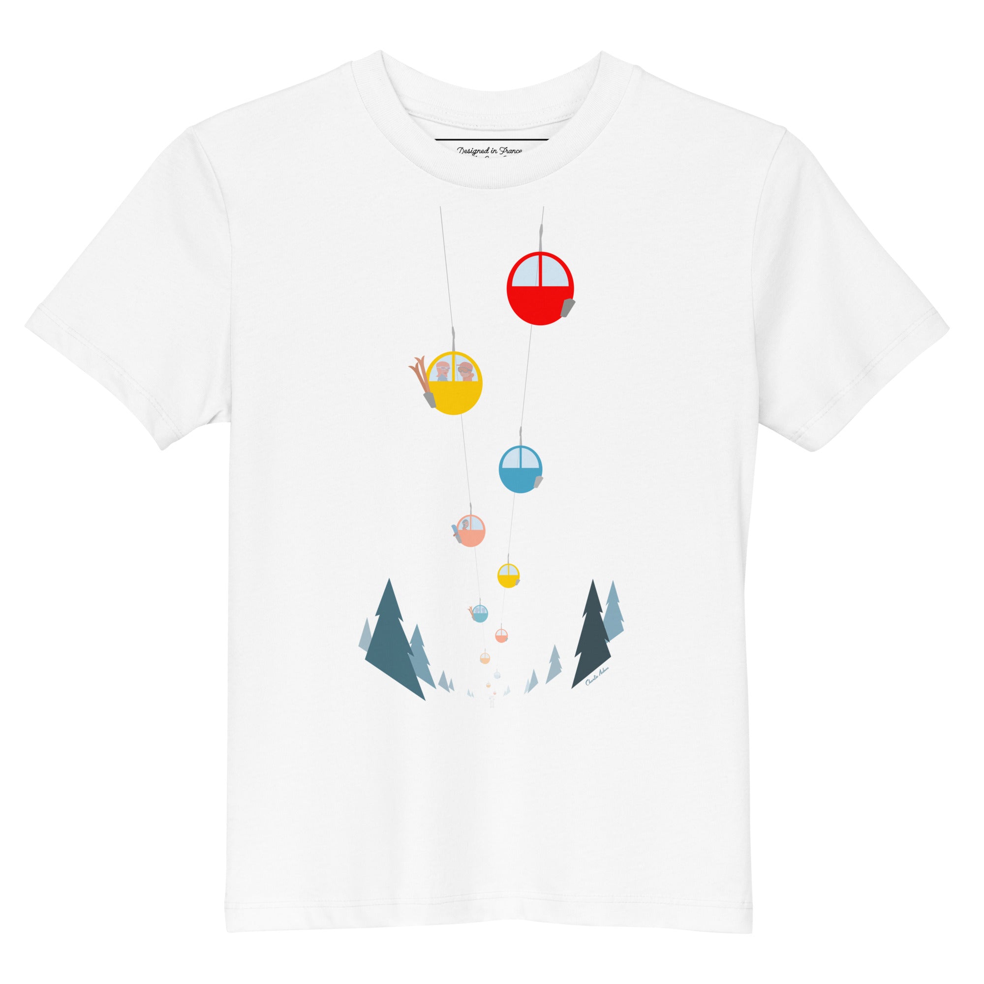 T-shirt en coton bio enfant Gondolas in the mist