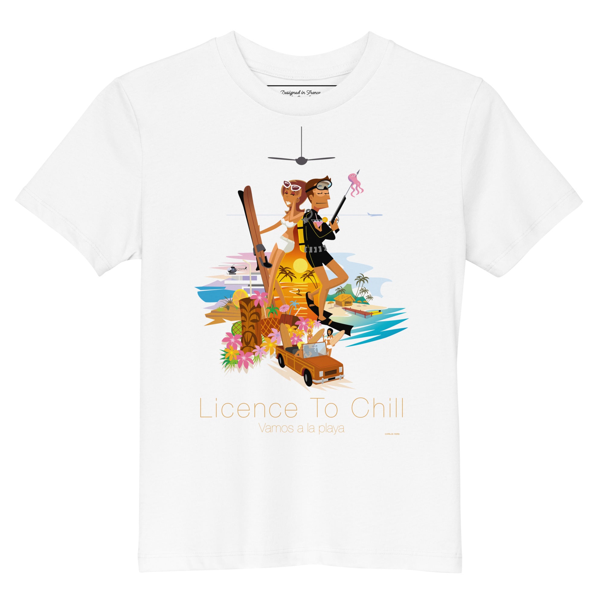 Organic cotton kids t-shirt License to Chill Vamos a la Playa