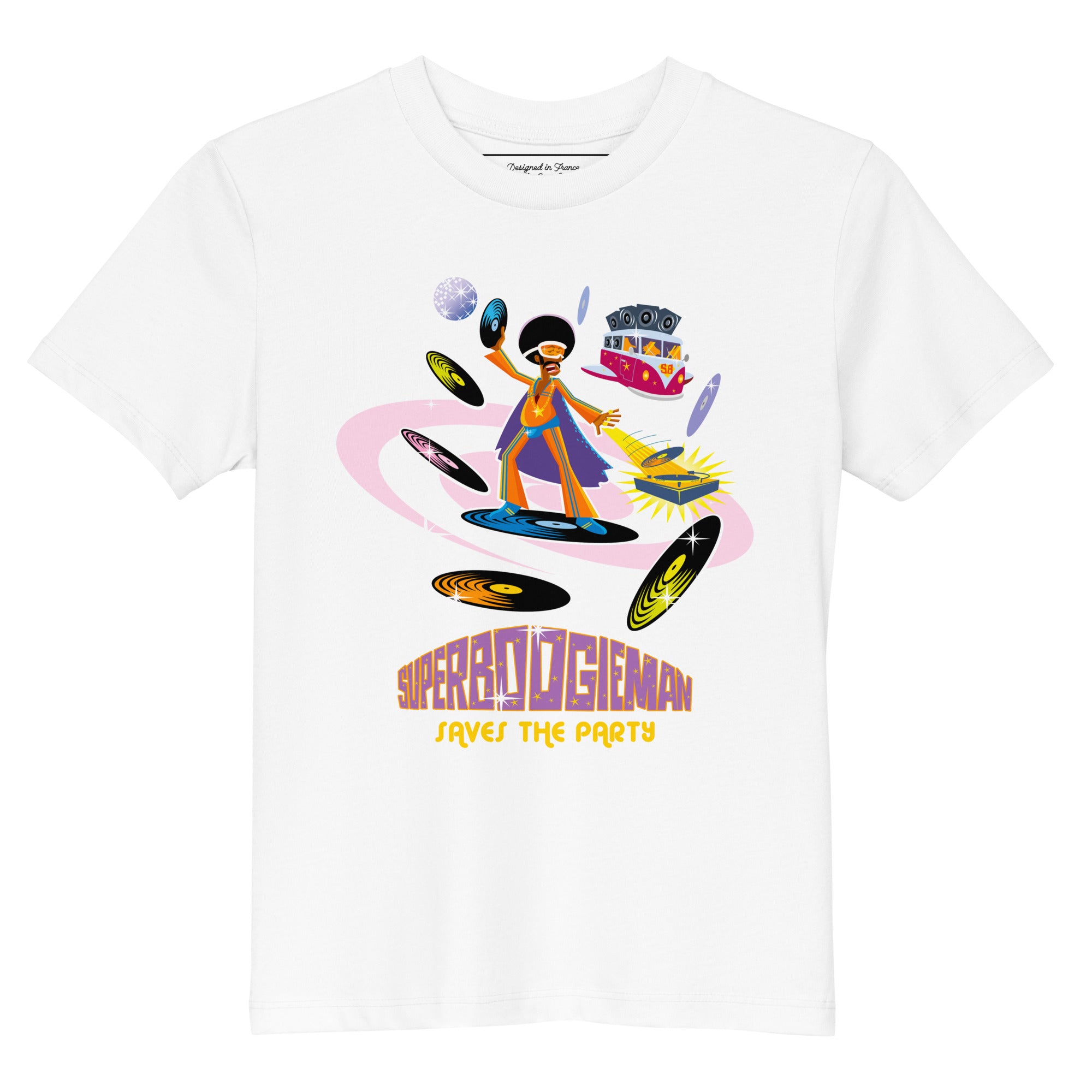 T-shirt en coton bio enfant Superboogieman Saves the Party