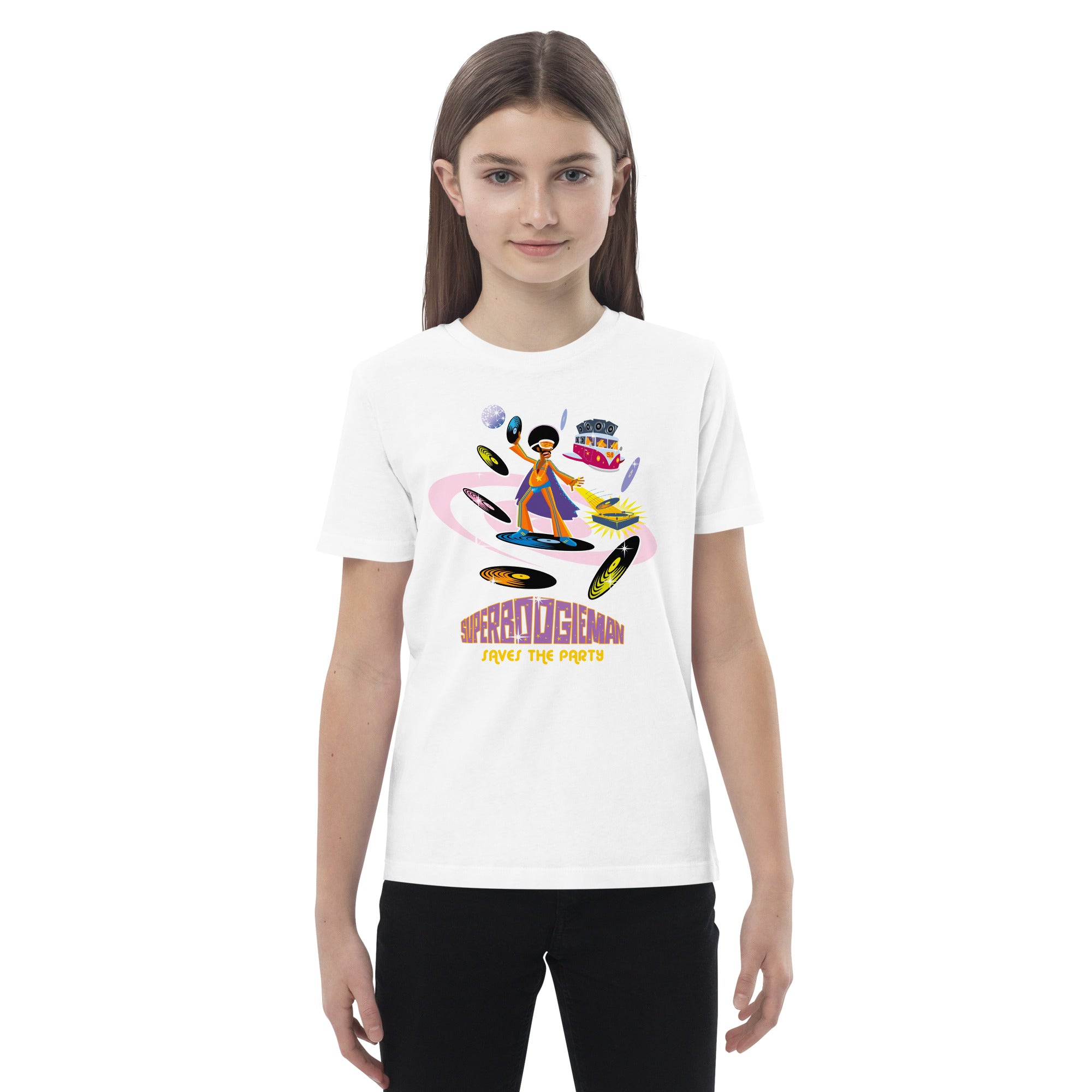 T-shirt en coton bio enfant Superboogieman Saves the Party