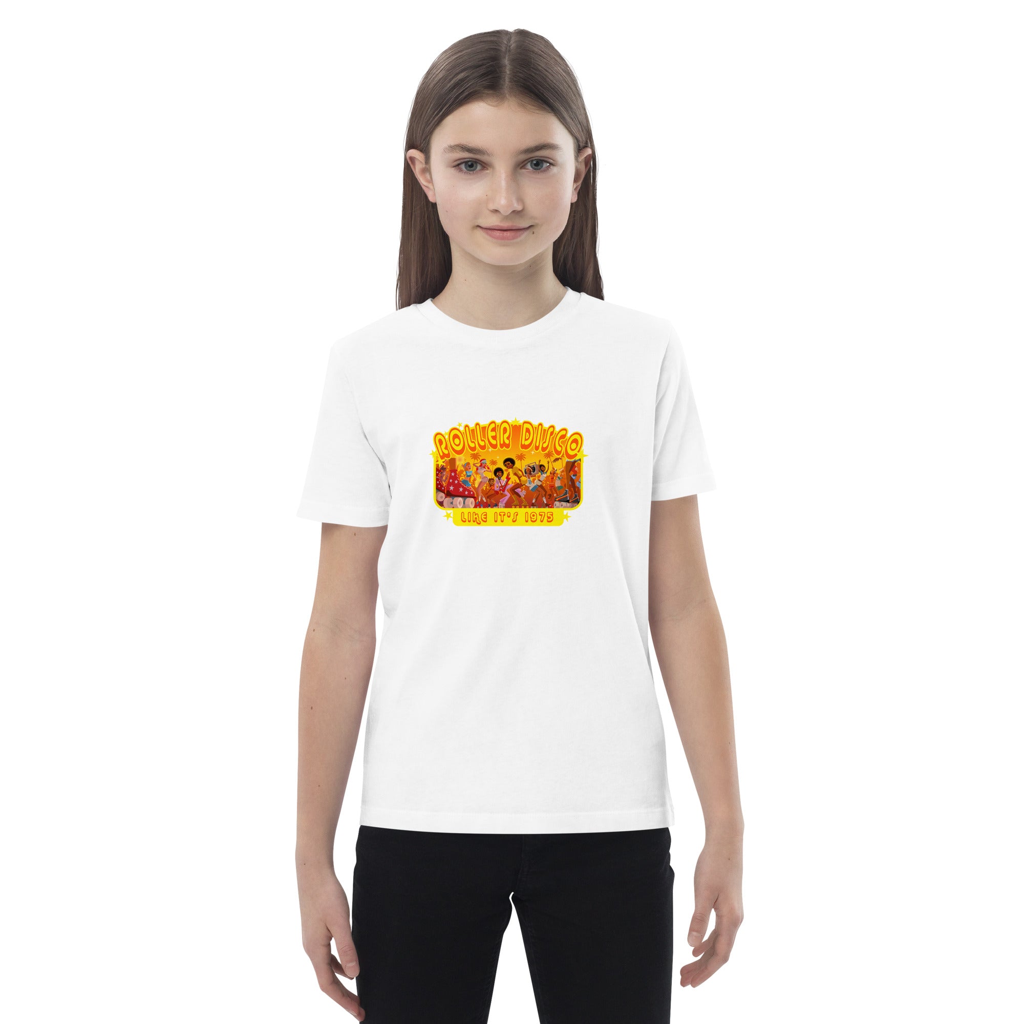 T-shirt en coton bio enfant Roller Disco 1975