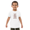 Organic cotton kids t-shirt Don't Yodel After Midnight dark text