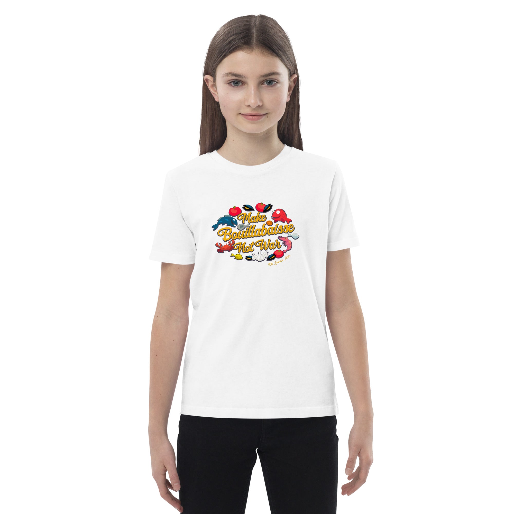 T-shirt en coton bio enfant Make Bouillabaisse Not War